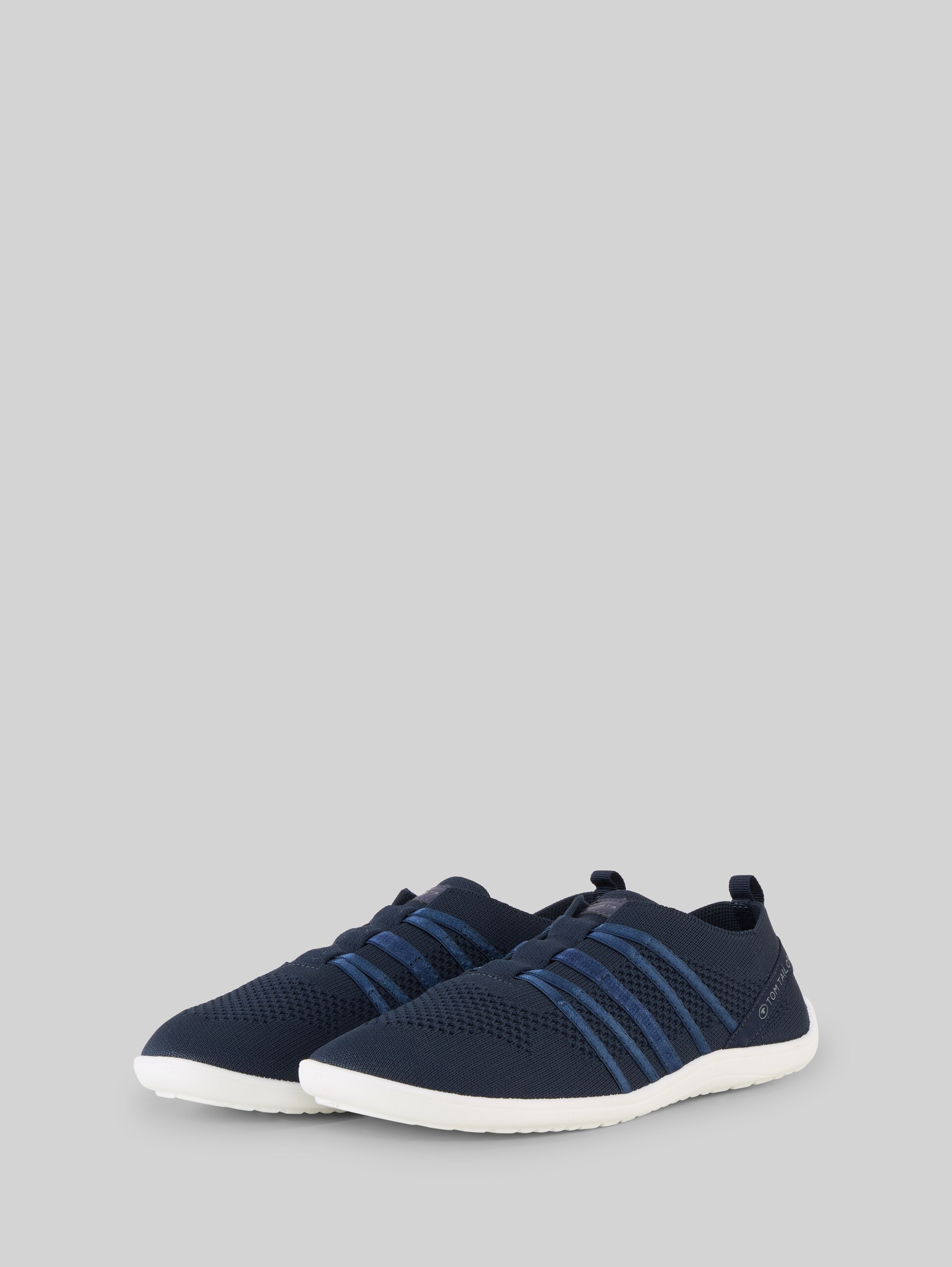 Sneakers with elastic shaft - navy - side product view