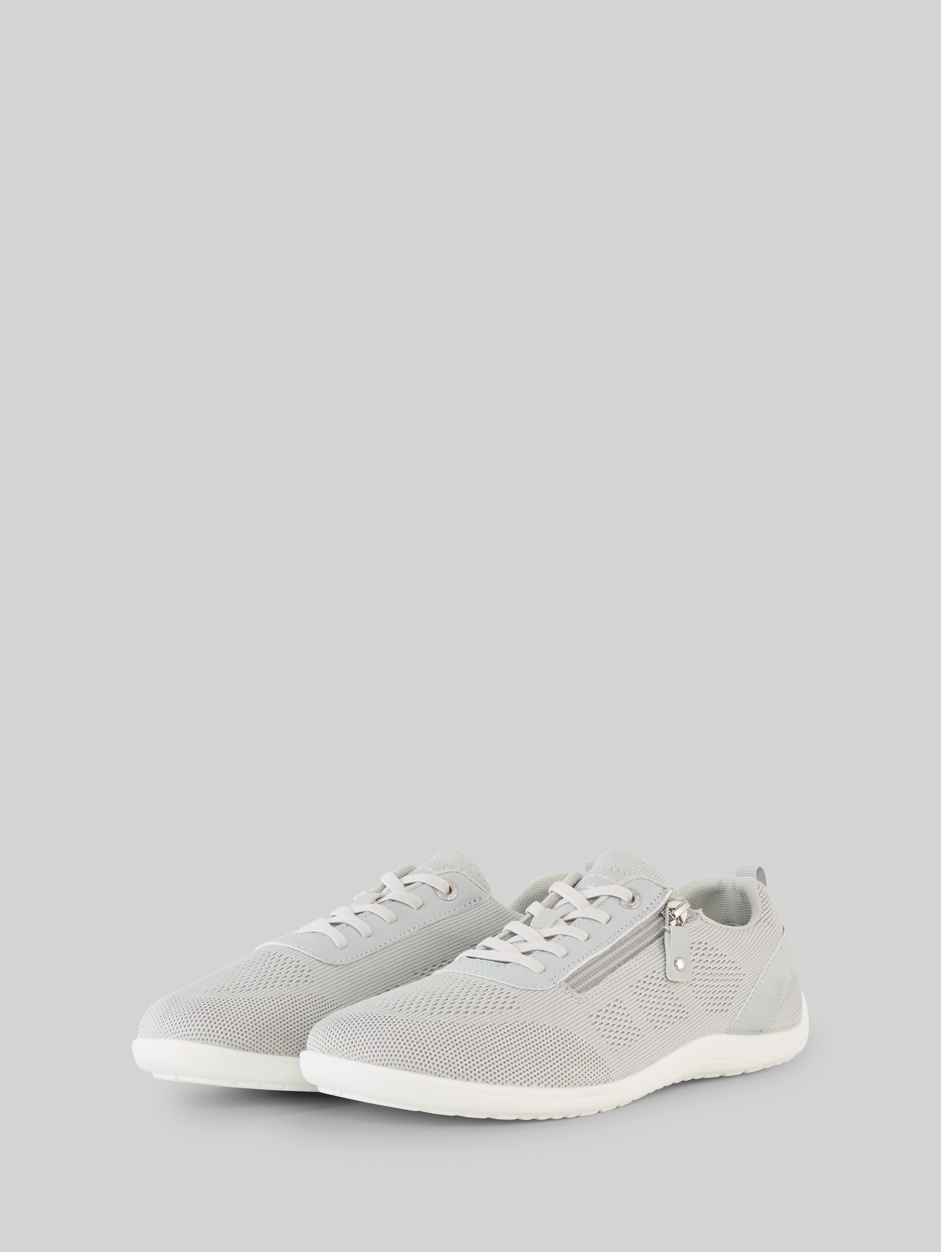 Sneakers with zipper detail - grey - side product view
