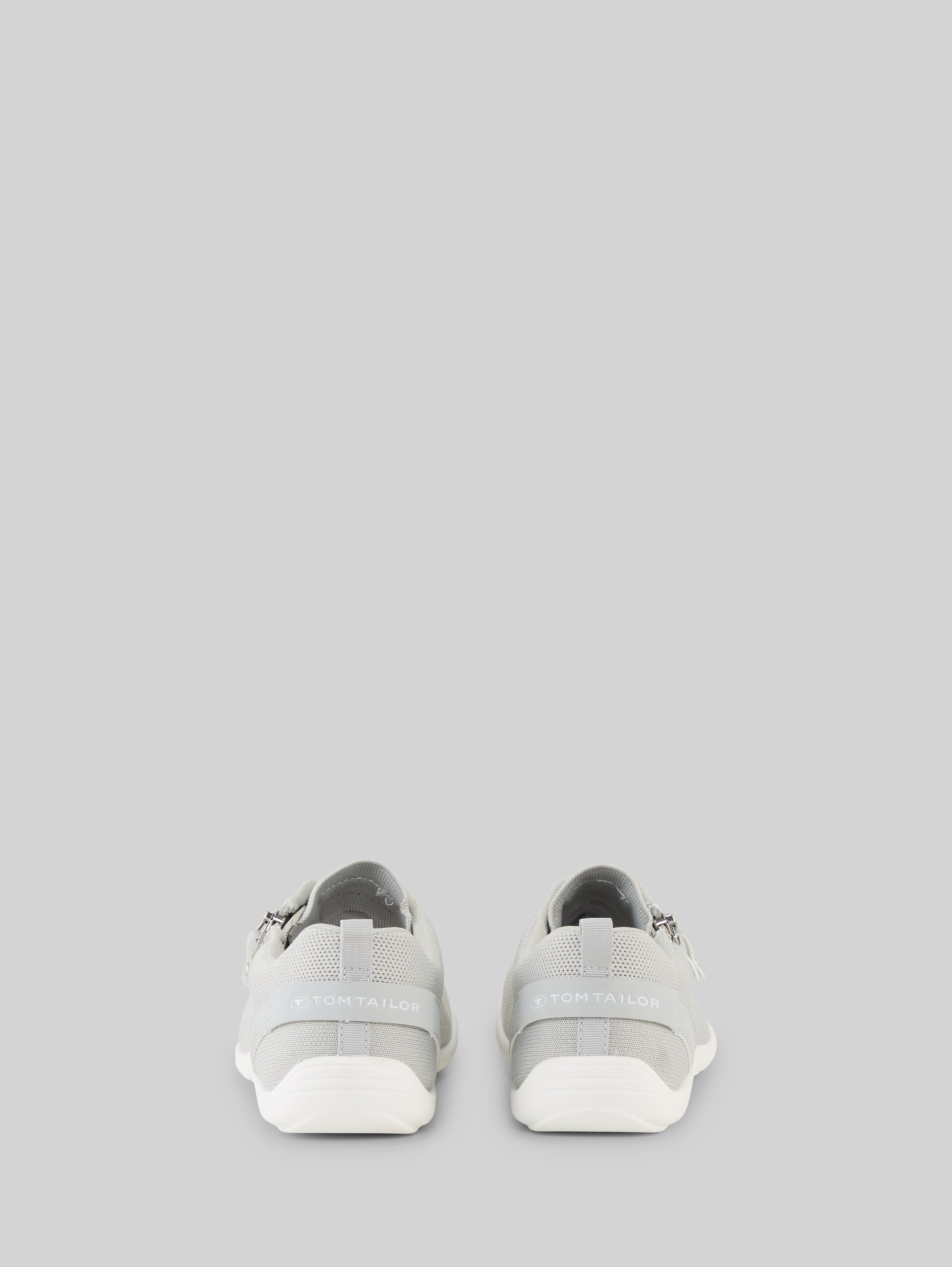 Sneakers with zipper detail - grey - Product rear view