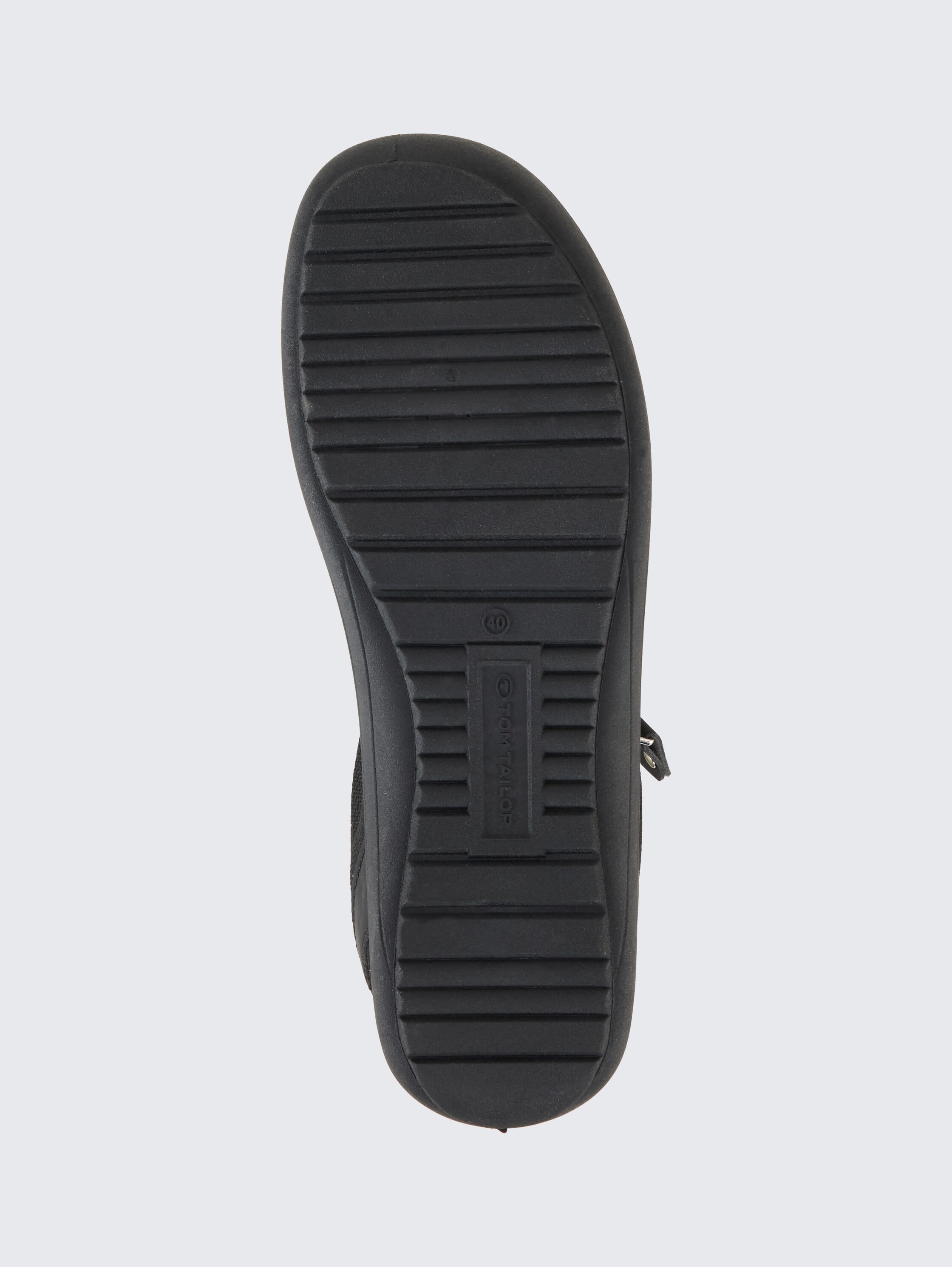 Sneaker mit Reißverschluss-Detail - black-uni - Produkt-Ansicht Sohle