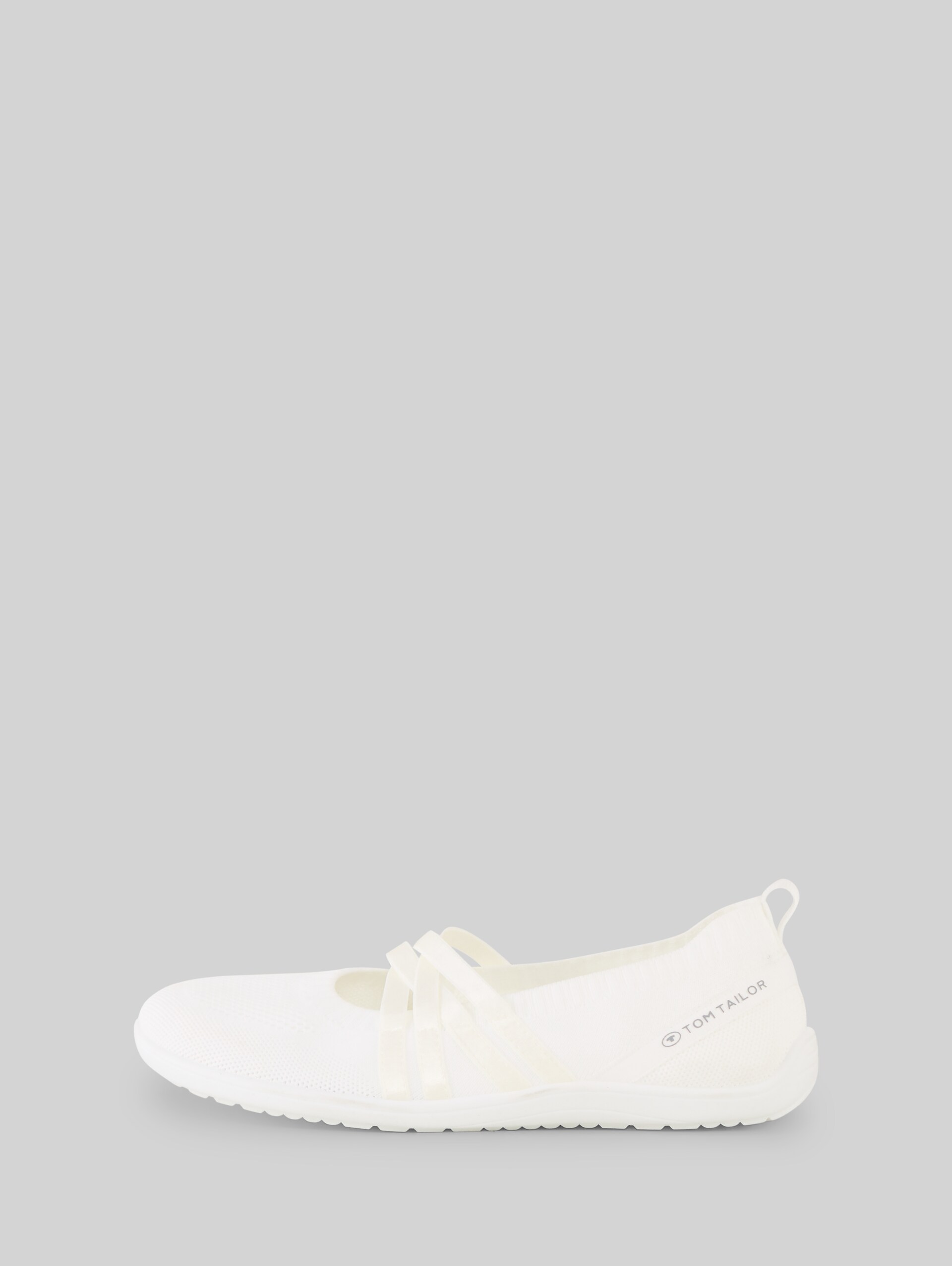 Flat slip-ons with straps - white - Product detail view
