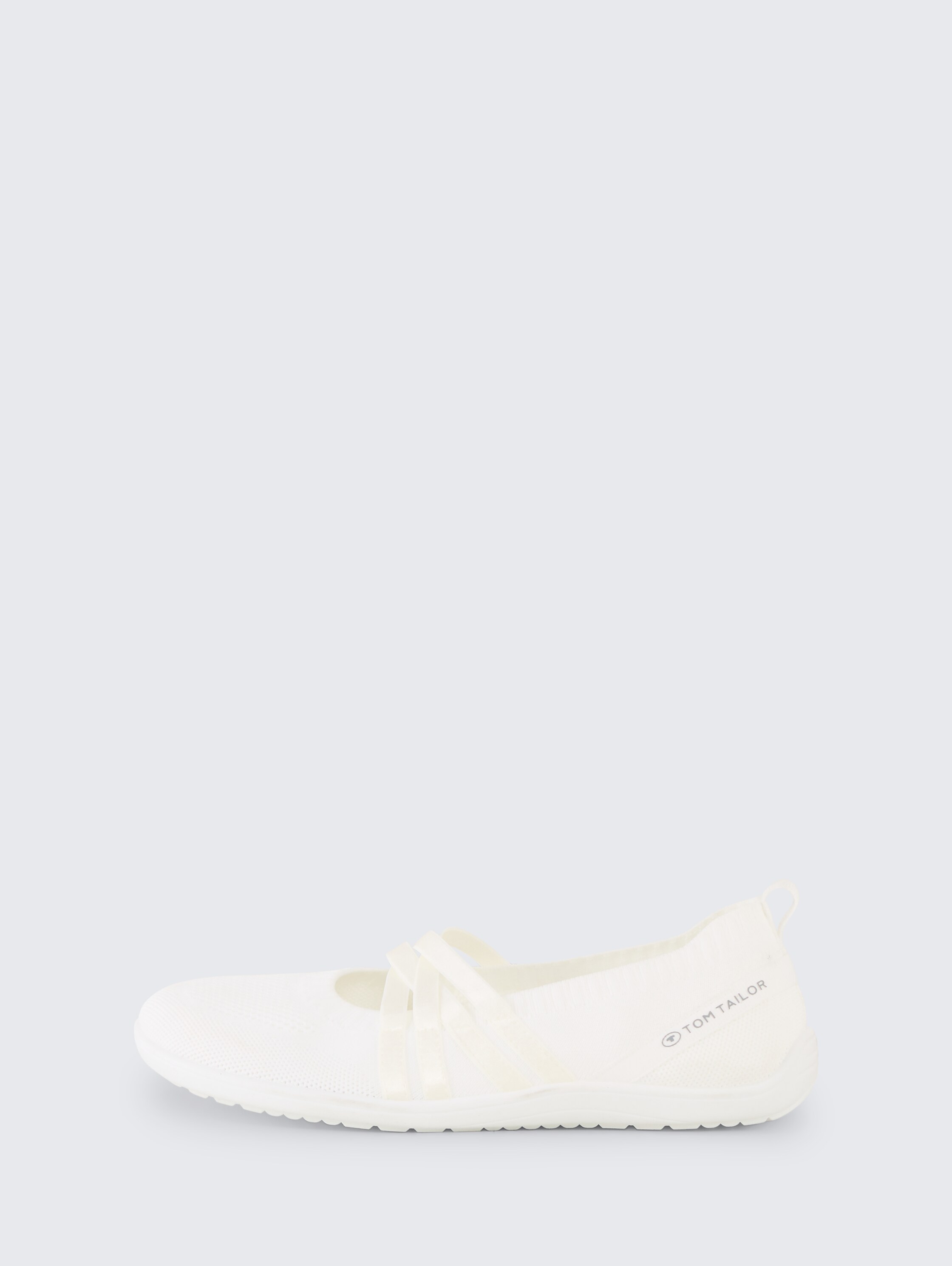 Flache Slipper mit Riemen - white - seitliche Produkt-Ansicht