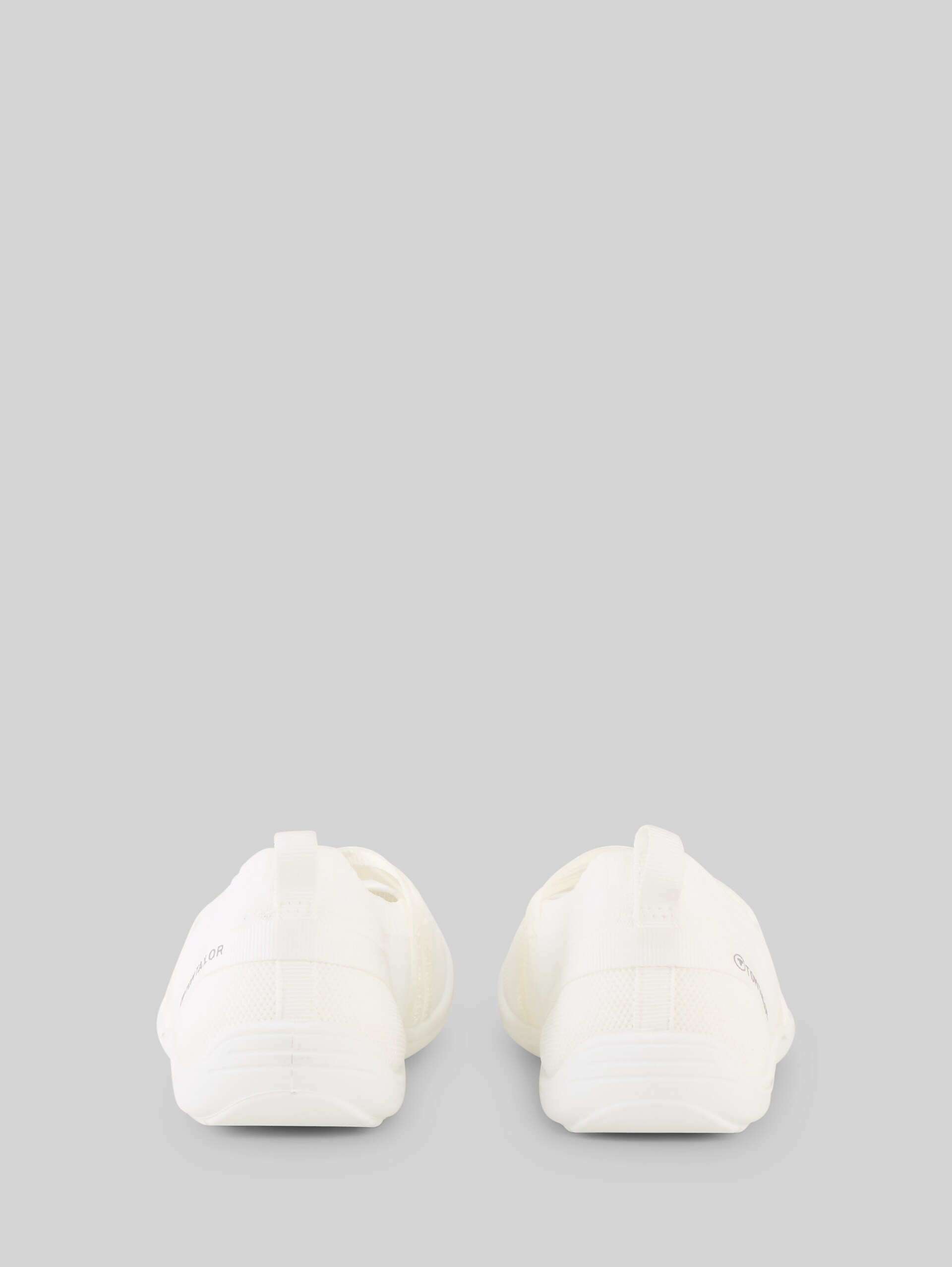 Flat slip-ons with straps - white - Product rear view