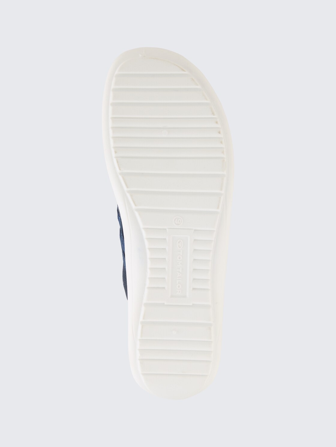 Flache Slipper mit Riemen - navy - Produkt-Ansicht Sohle