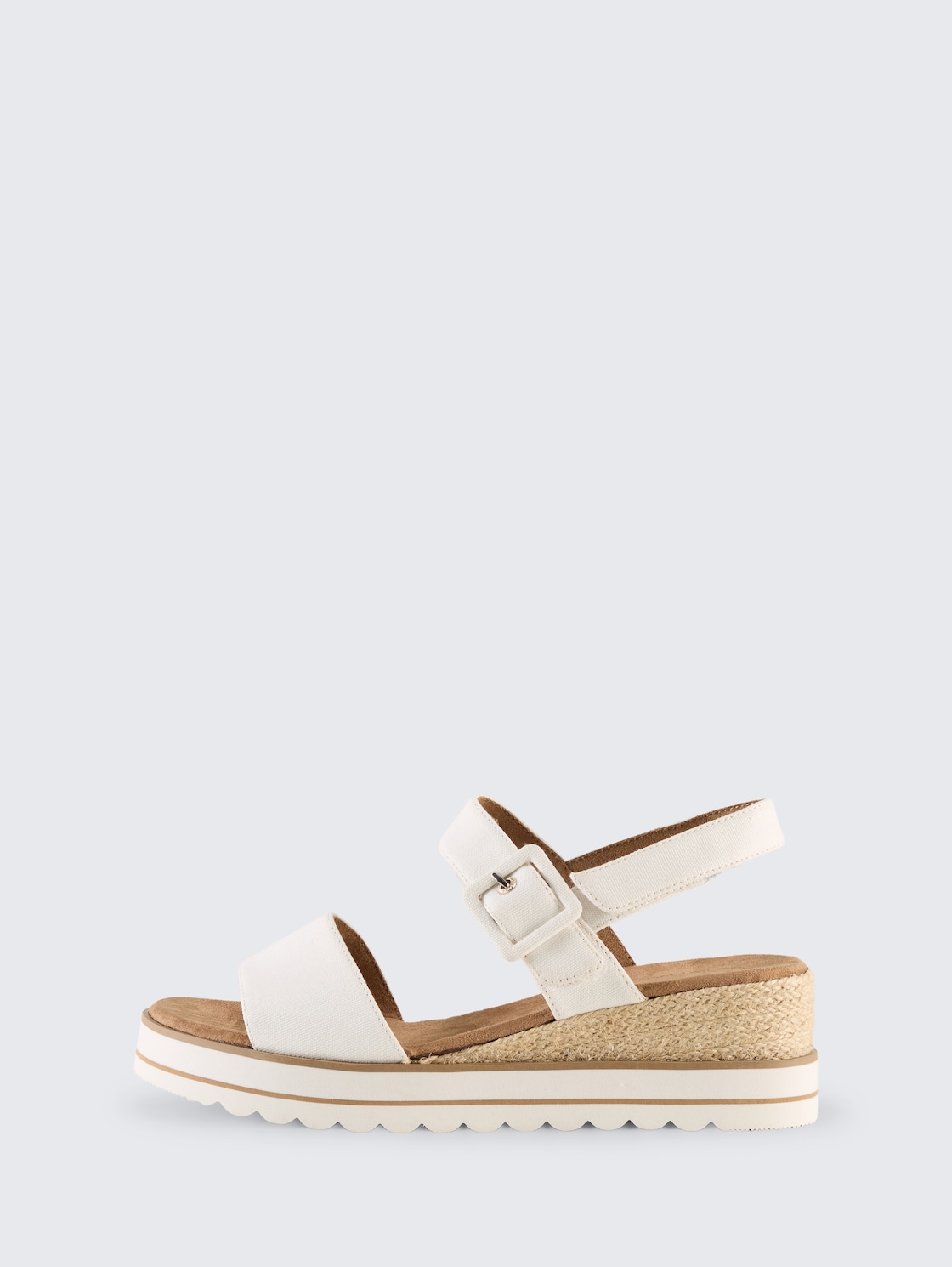 Sandalen mit Keilabsatz - white - seitliche Produkt-Ansicht