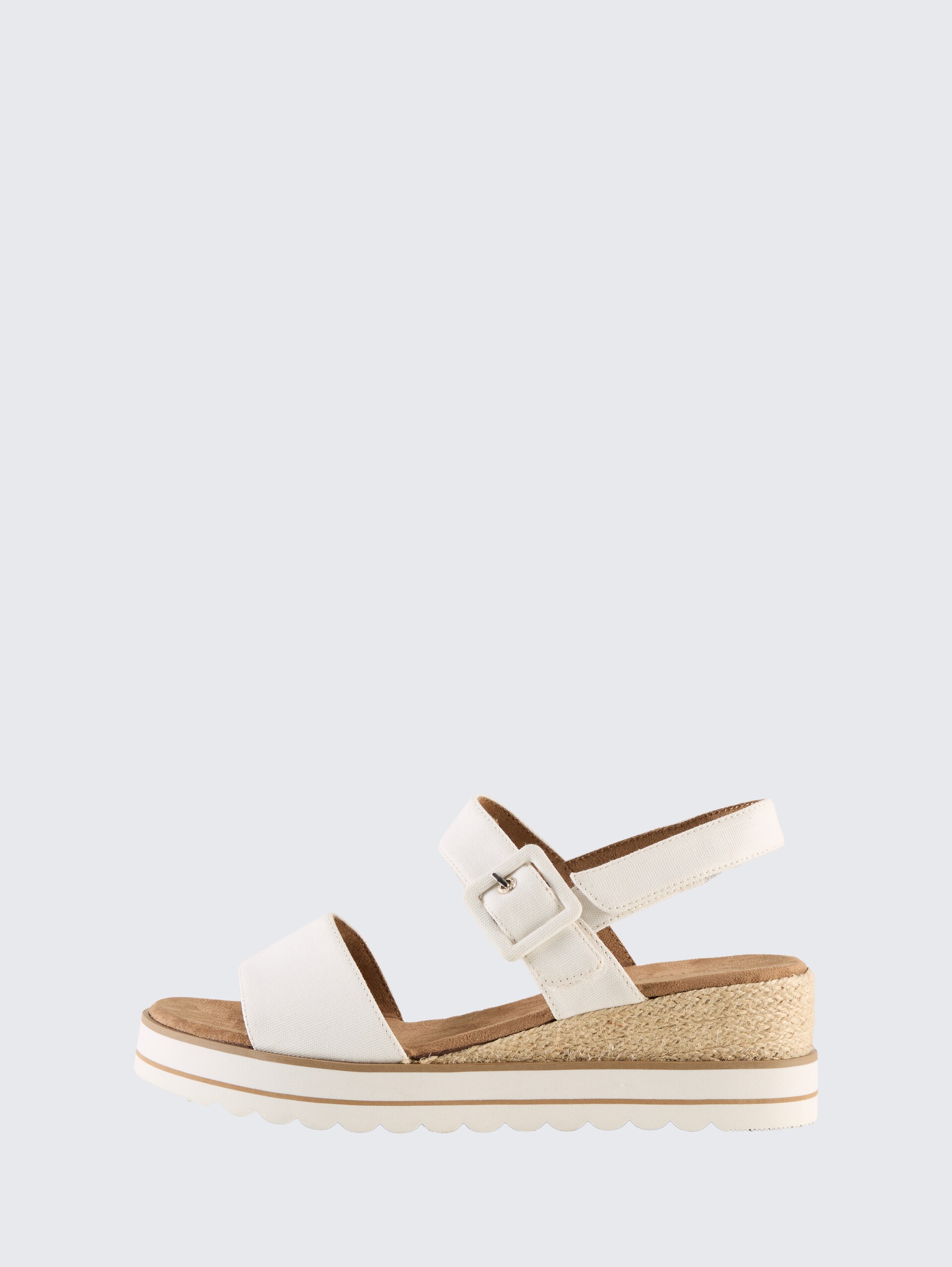 Sandalen mit Keilabsatz - white - seitliche Produkt-Ansicht