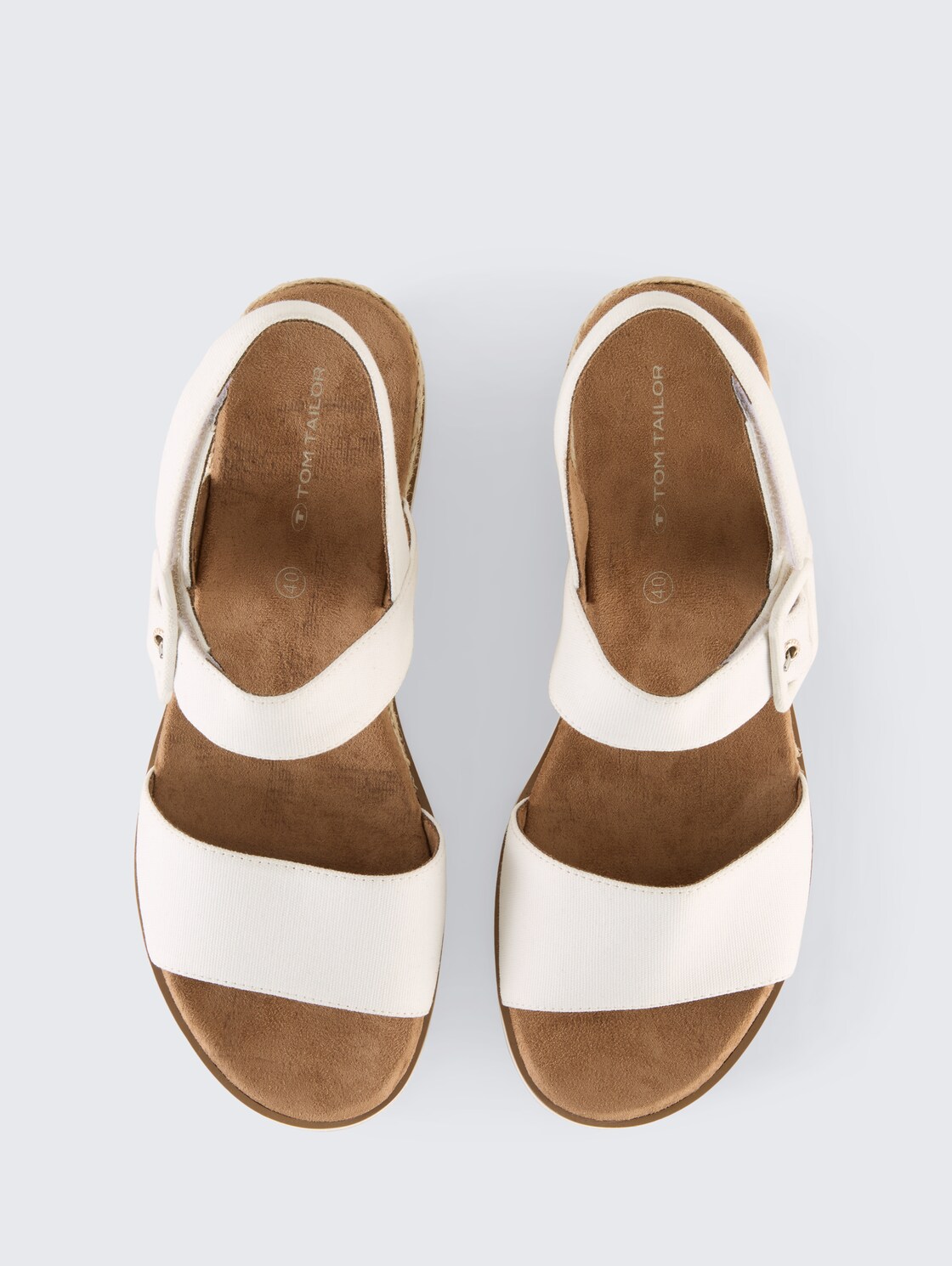 Sandalen mit Keilabsatz - white - Produkt-Ansicht von oben 