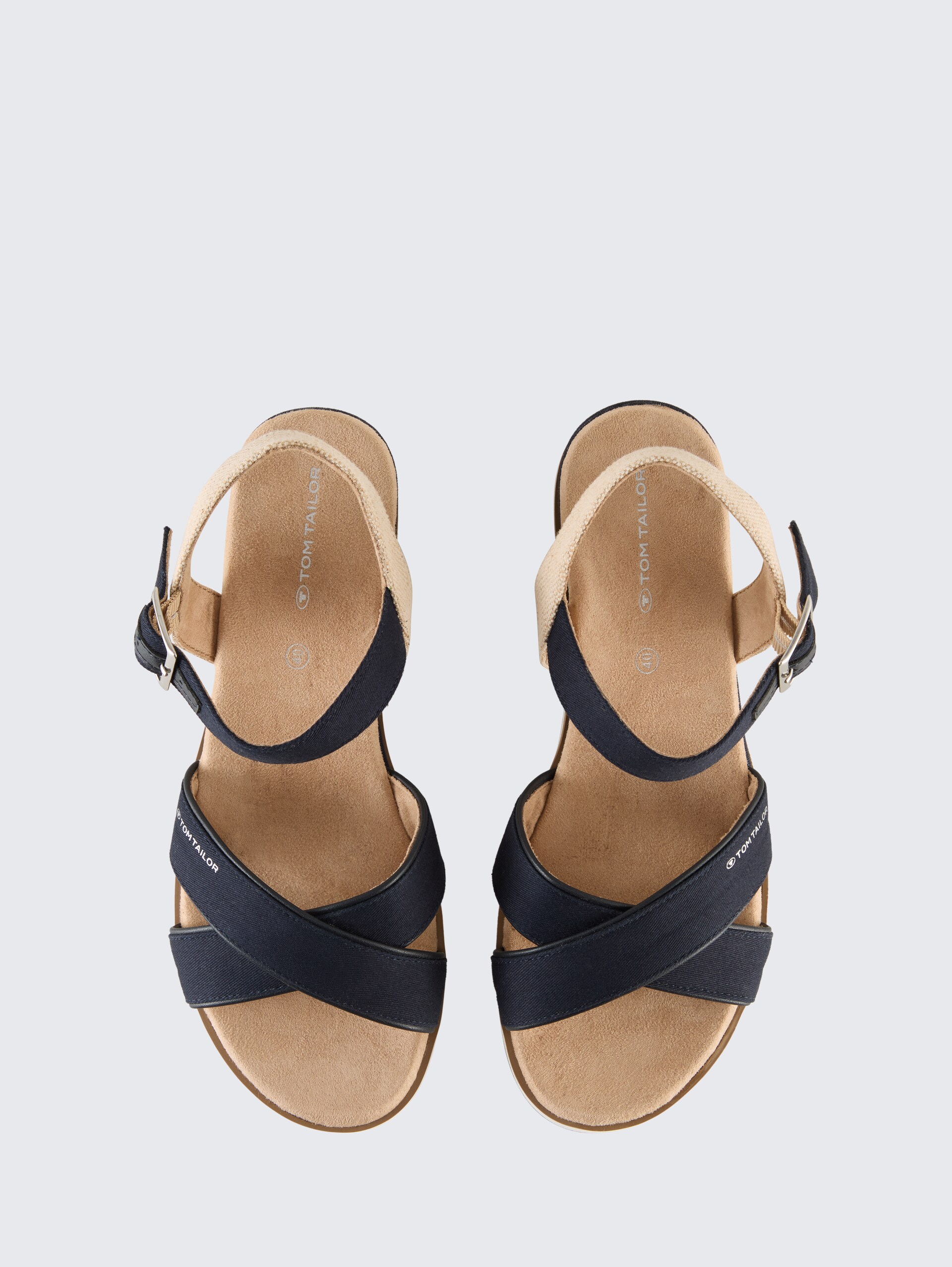 Sandalen mit Keilabsatz - navy - Produkt-Ansicht von oben 