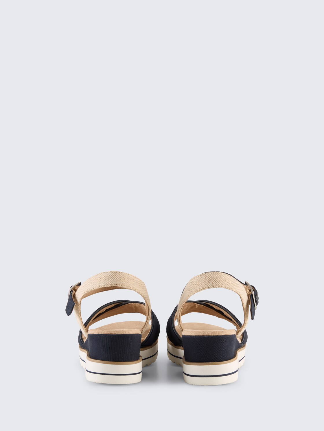 Sandalen mit Keilabsatz - navy - Produkt-Rückansicht