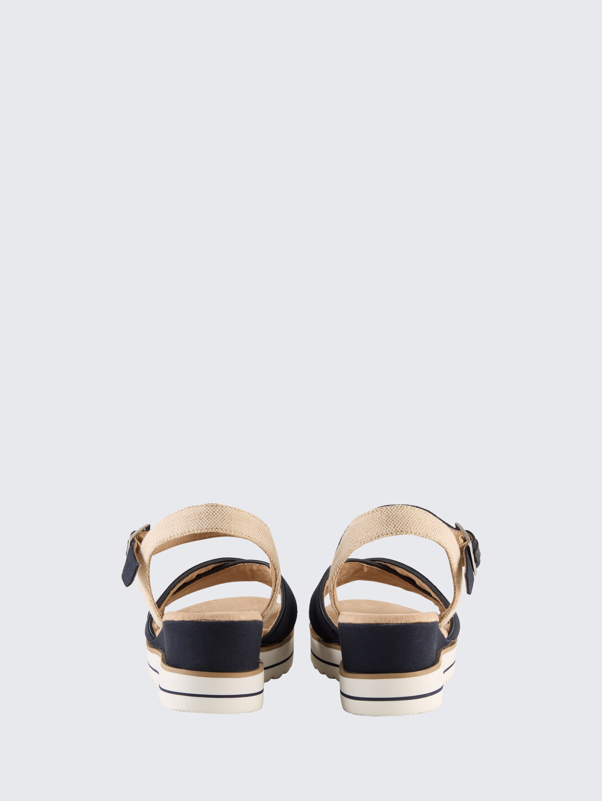 Sandalen mit Keilabsatz - navy - Produkt-Rückansicht