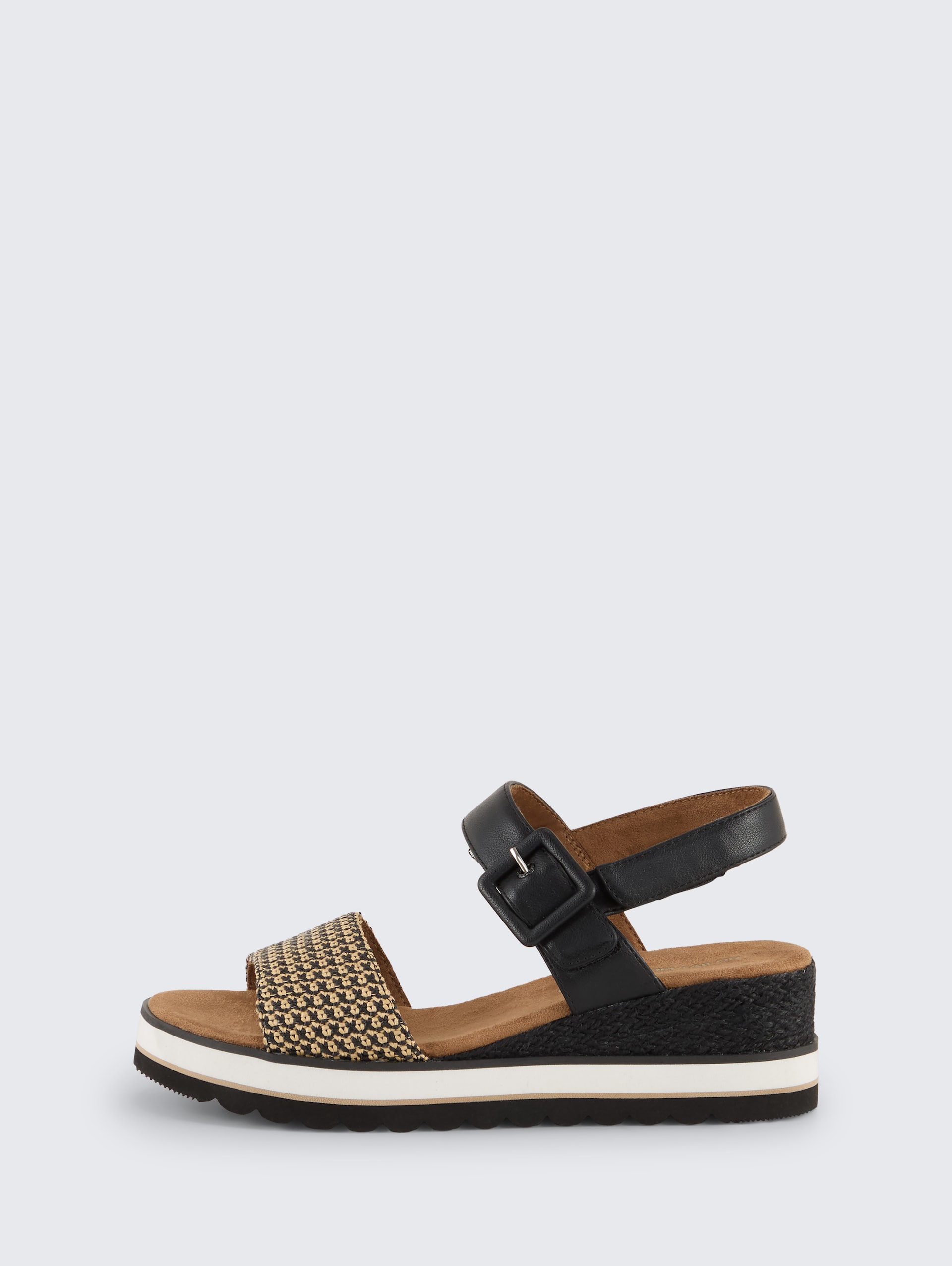 Sandalen mit Keilabsatz - black - seitliche Produkt-Ansicht