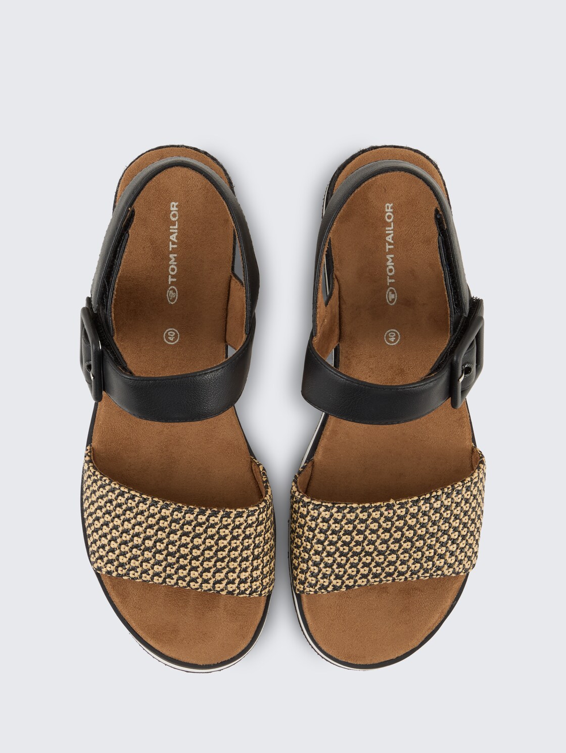 Sandalen mit Keilabsatz - black - Produkt-Ansicht von oben 