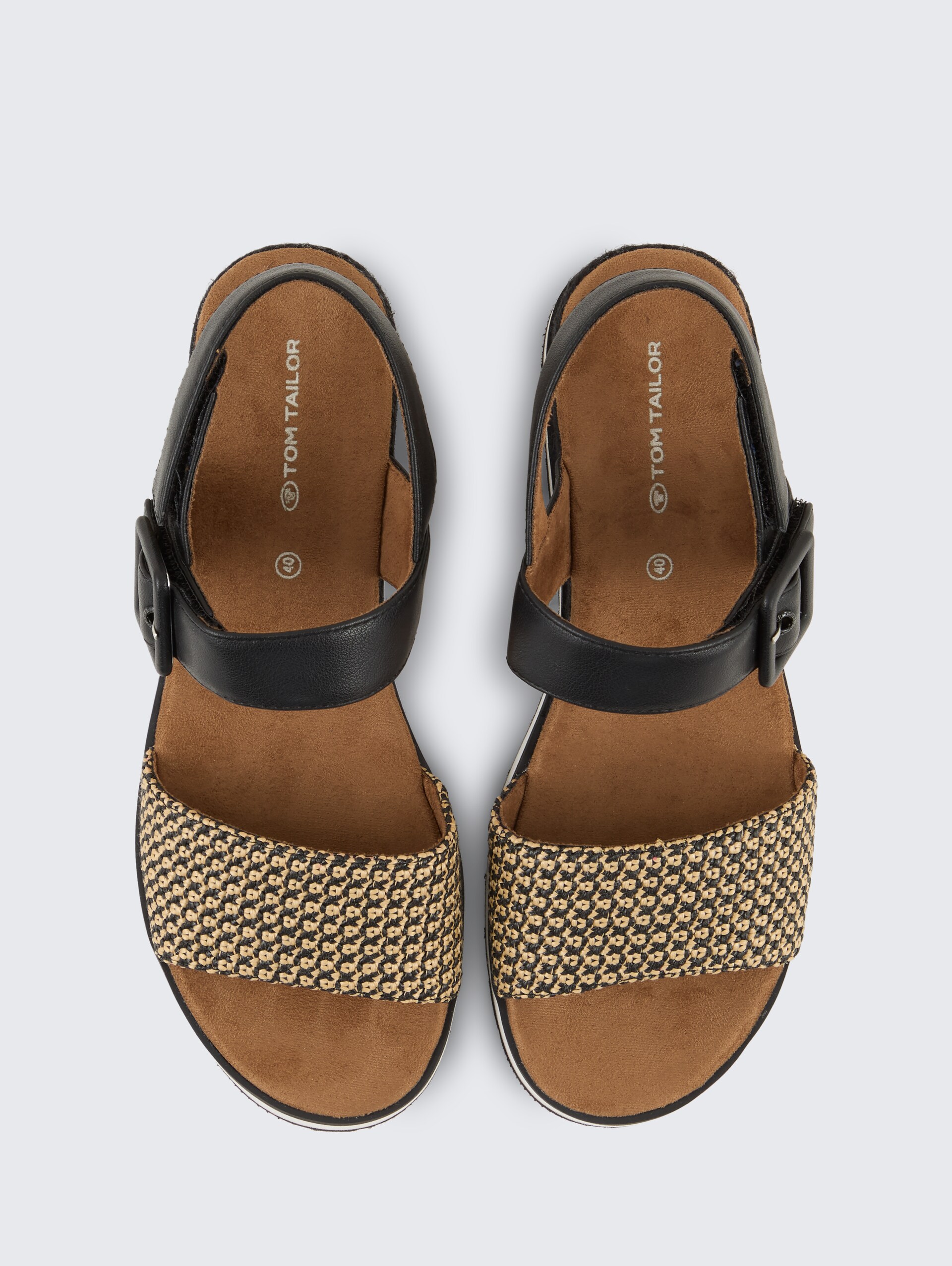 Sandalen mit Keilabsatz - black - Produkt-Ansicht von oben 