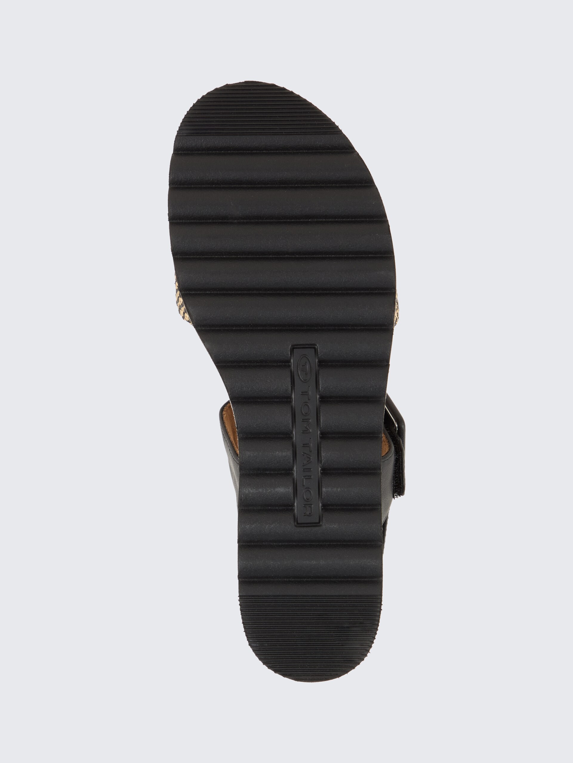 Sandalen mit Keilabsatz - black - Produkt-Ansicht Sohle