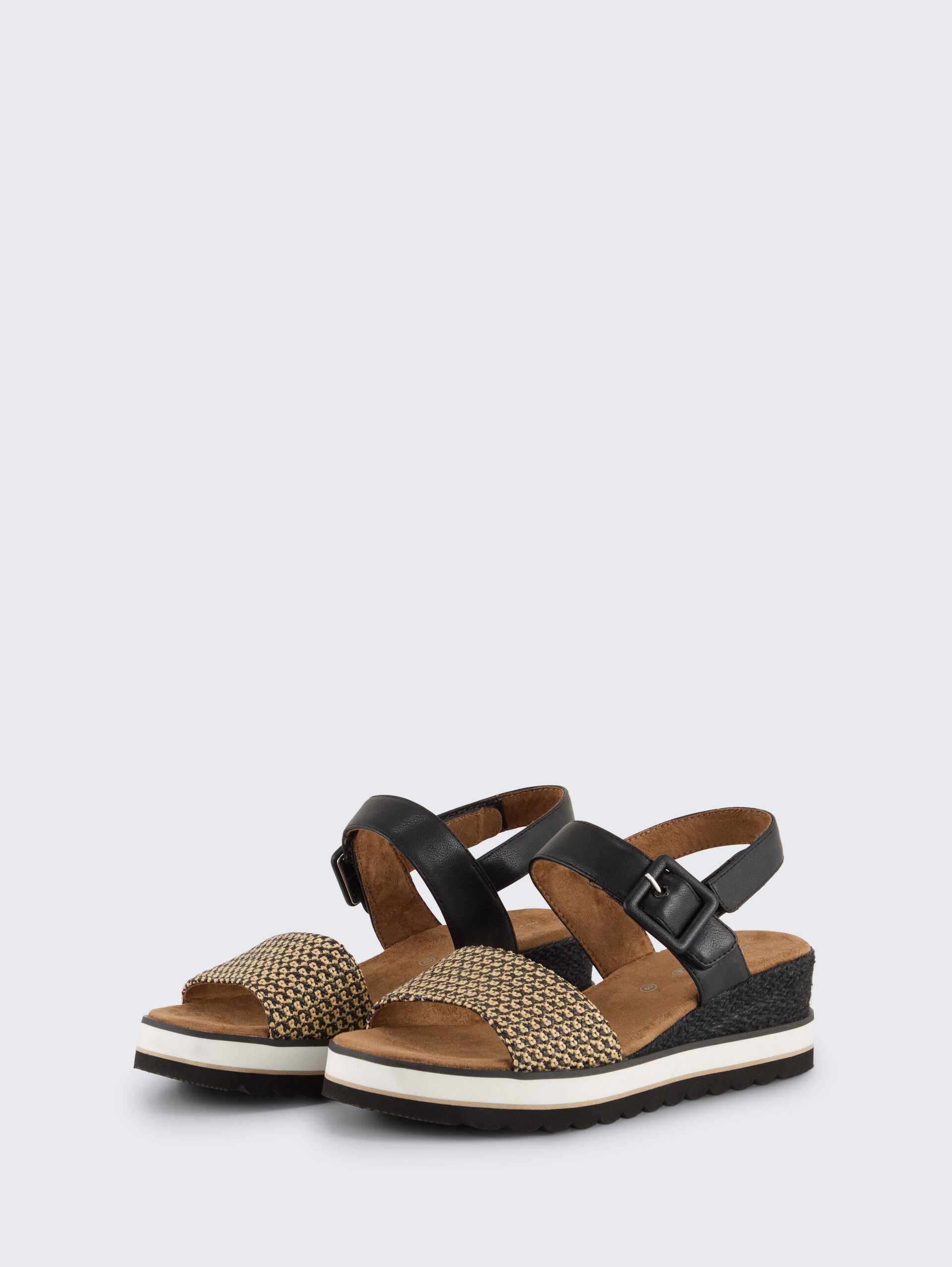 Sandalen mit Keilabsatz - black - seitliche Produkt-Ansicht