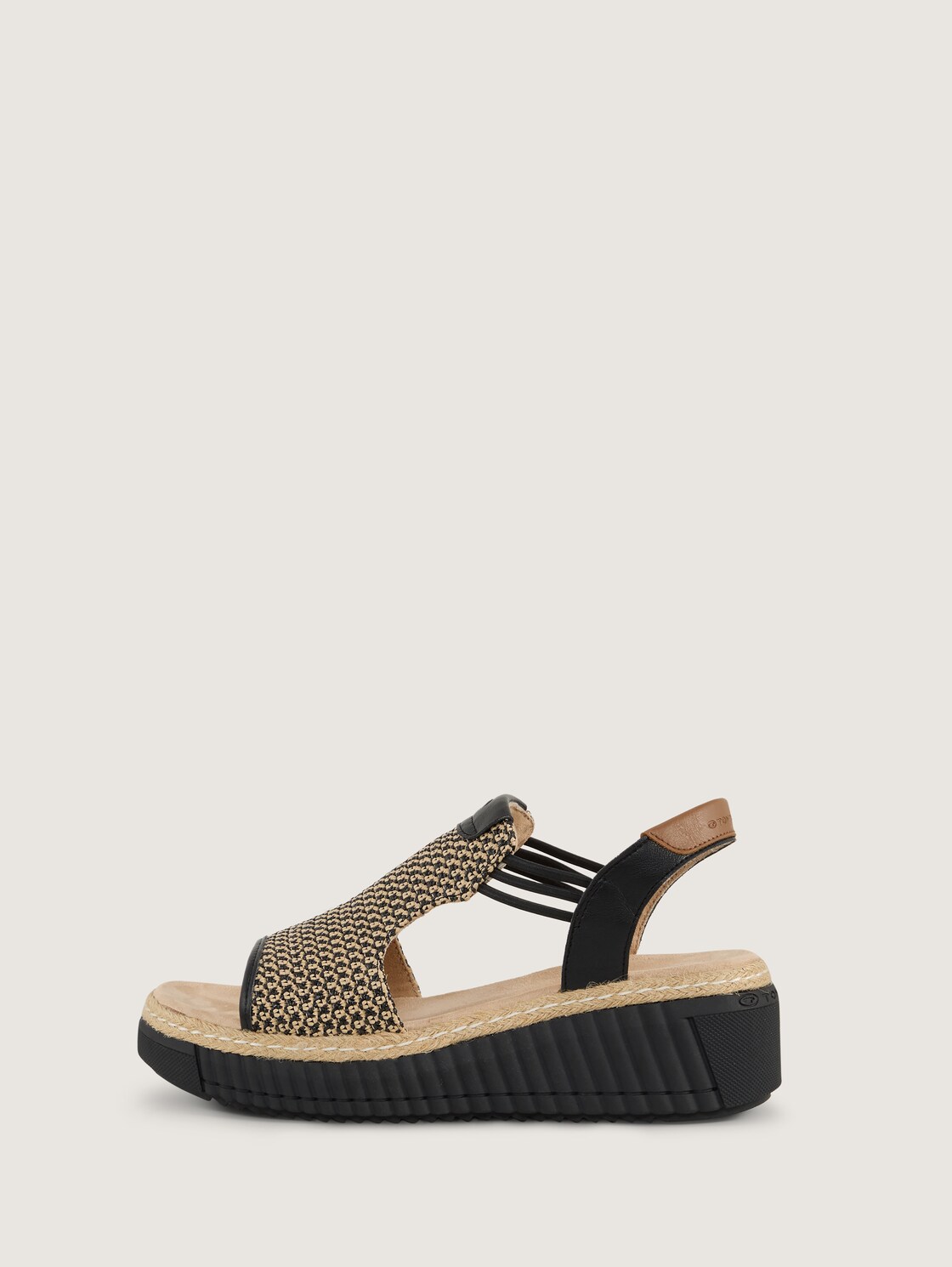 Sandals with wedge heels - black-nature - Product detail view