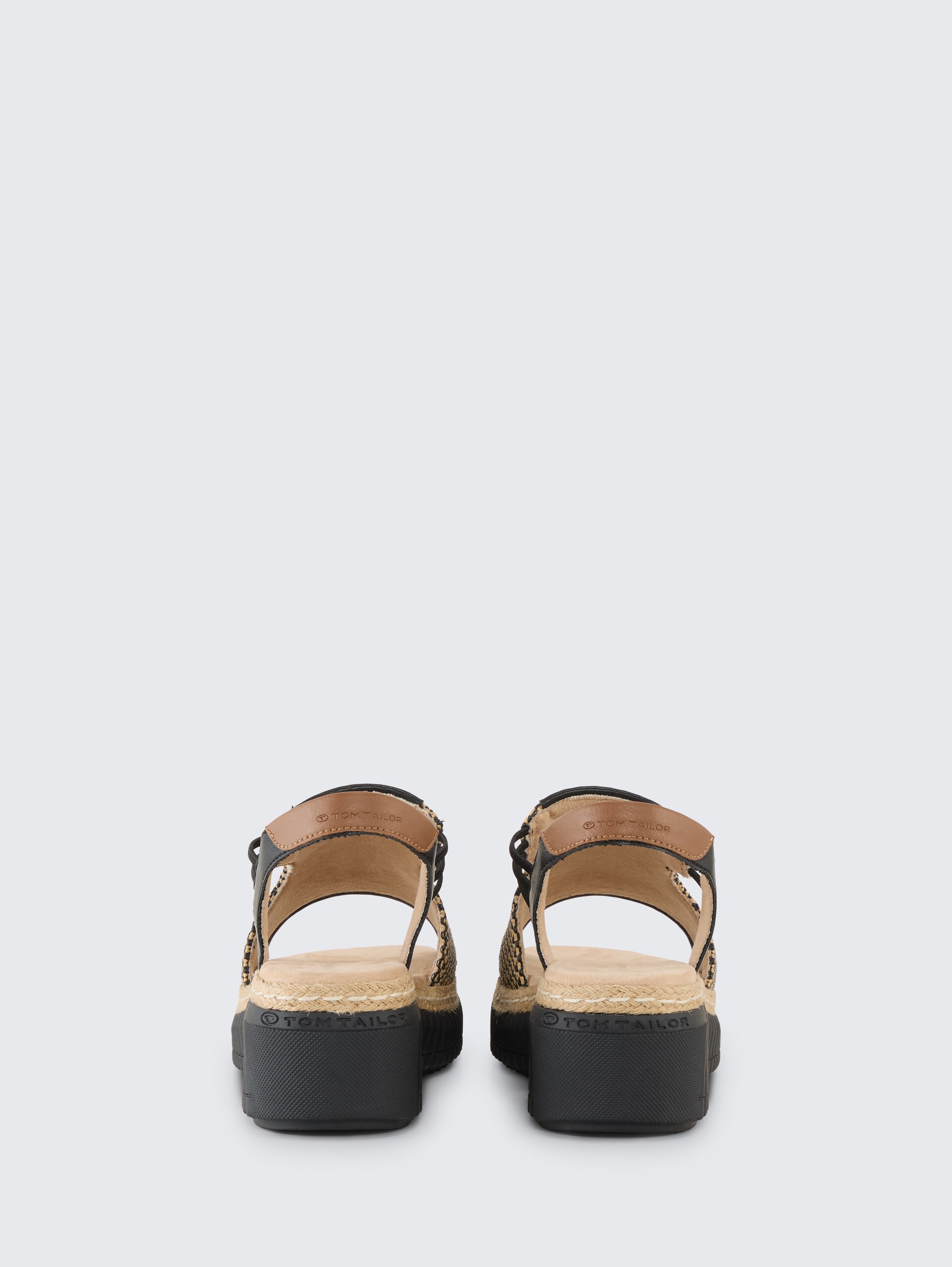 Sandalen mit Keilabsatz - black-nature - Produkt-Rückansicht
