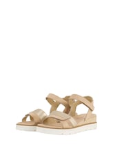 Geselecteerd, Sandalen met sleehak door Tom Tailor, beige