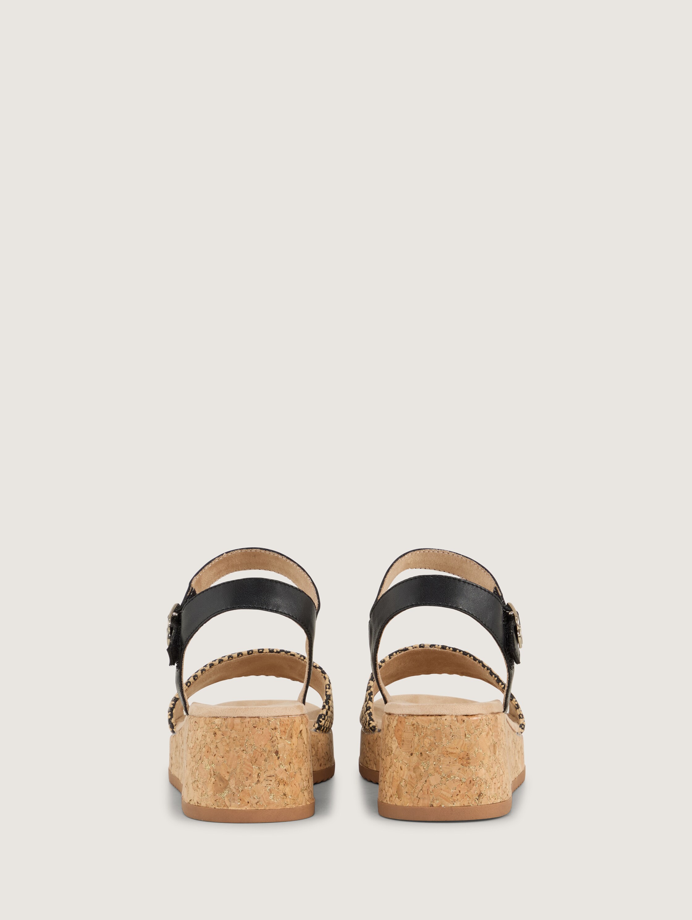Sandalen mit Kork-Absatz - 2