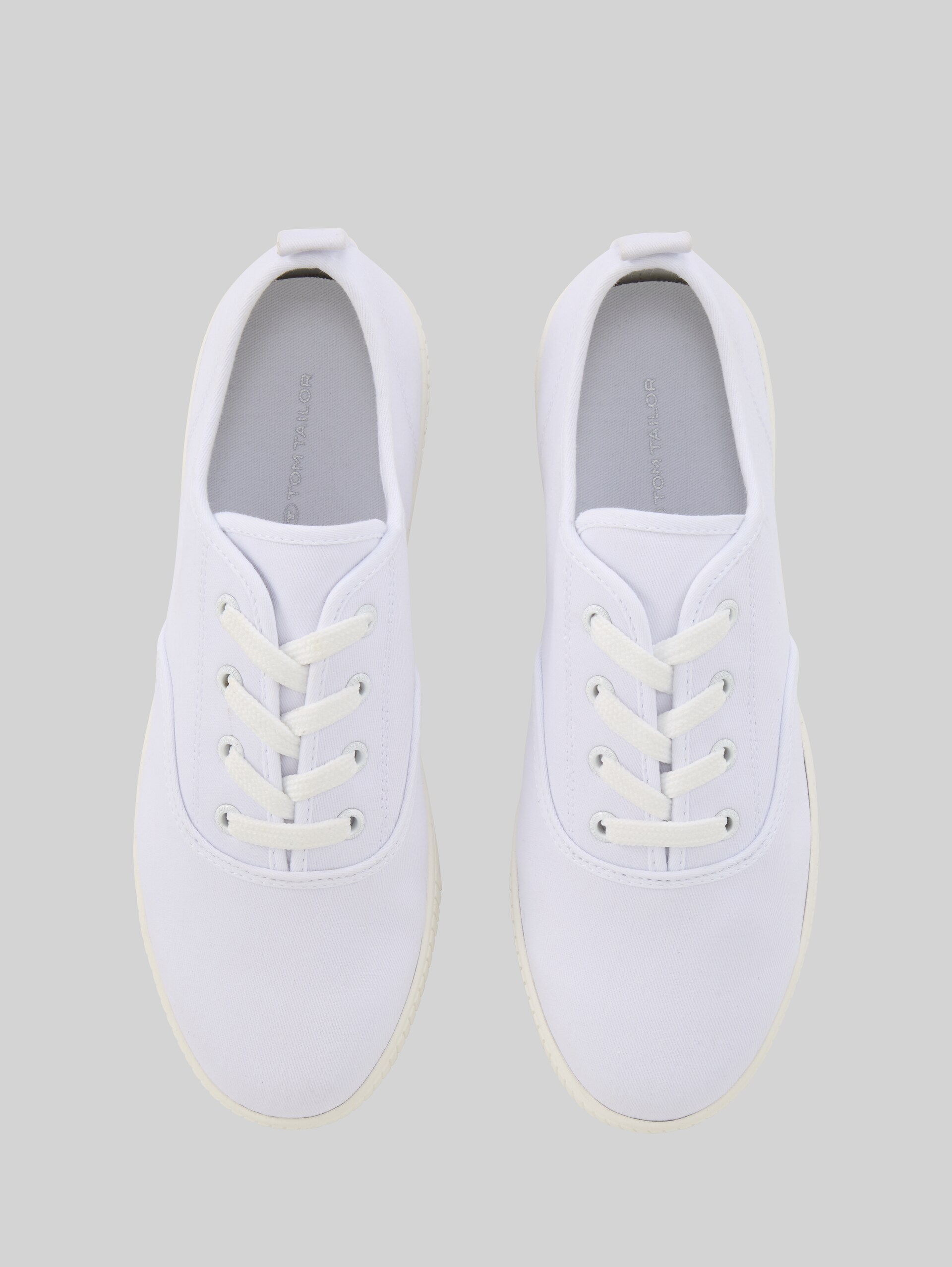 Lightweight trainers made from textile fabric - white - Product view from top 