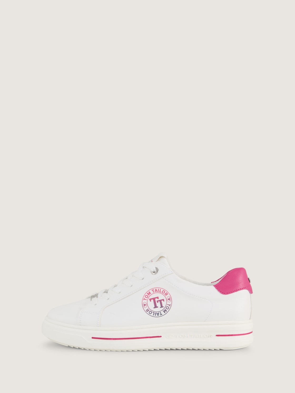 Sneaker mit Logo-Print - white-pink - seitliche Produkt-Ansicht