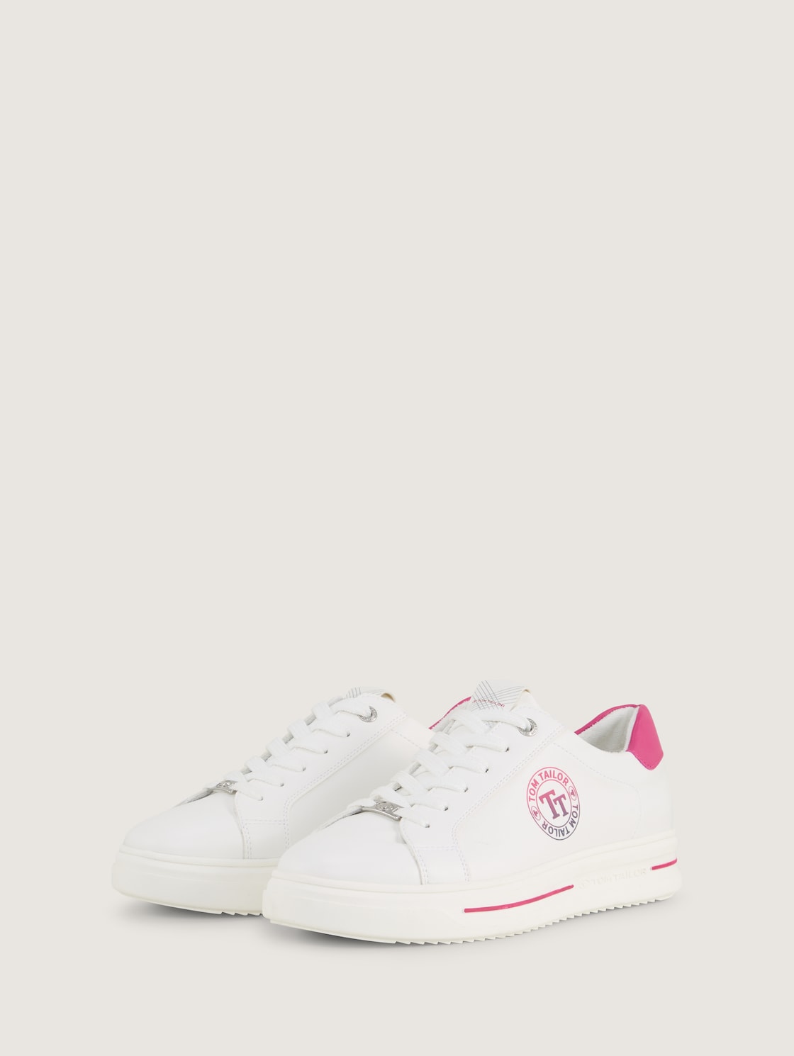 Sneaker mit Logo-Print - white-pink - seitliche Produkt-Ansicht
