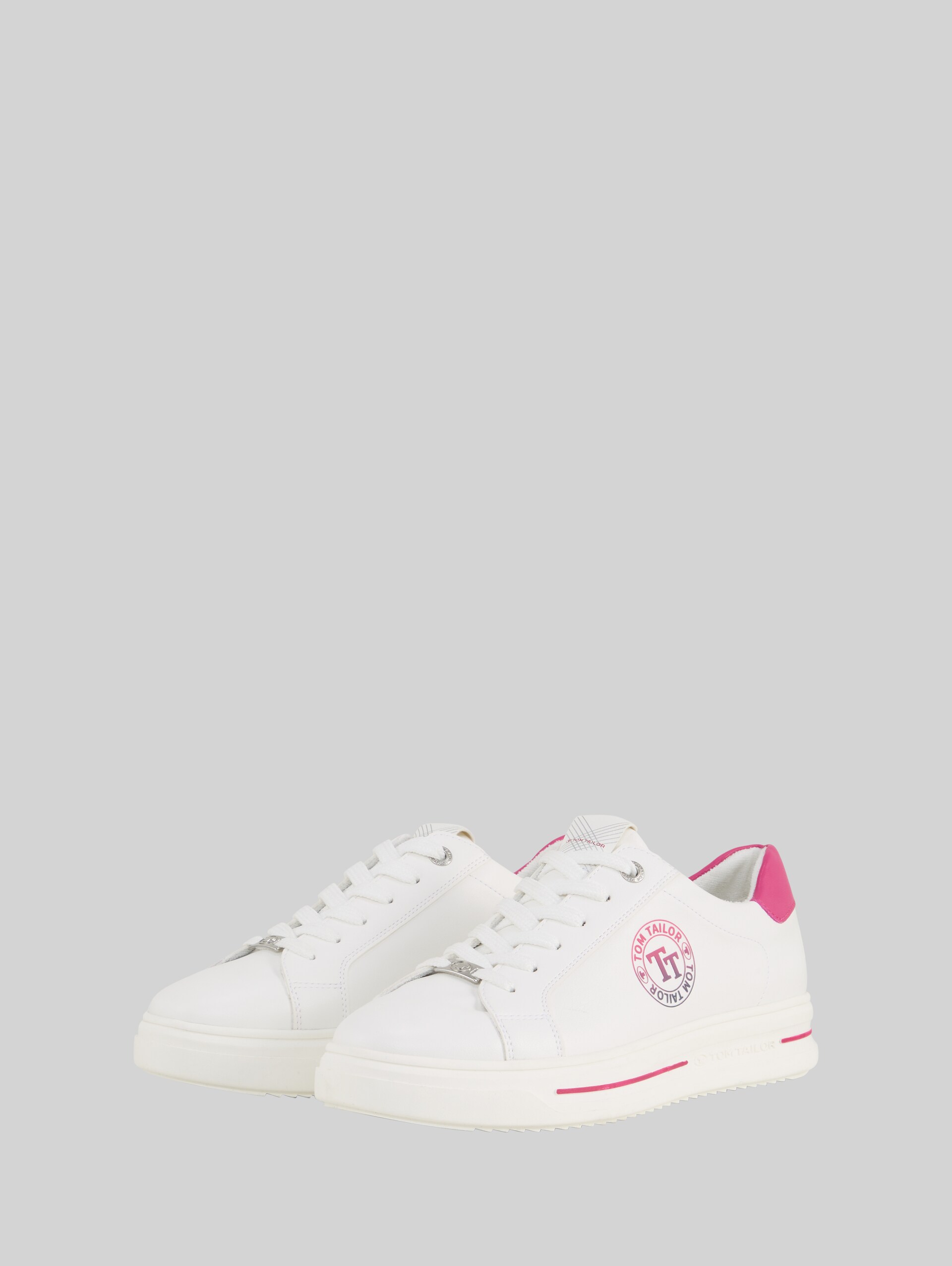 Sneaker mit Logo-Print - white-pink - seitliche Produkt-Ansicht