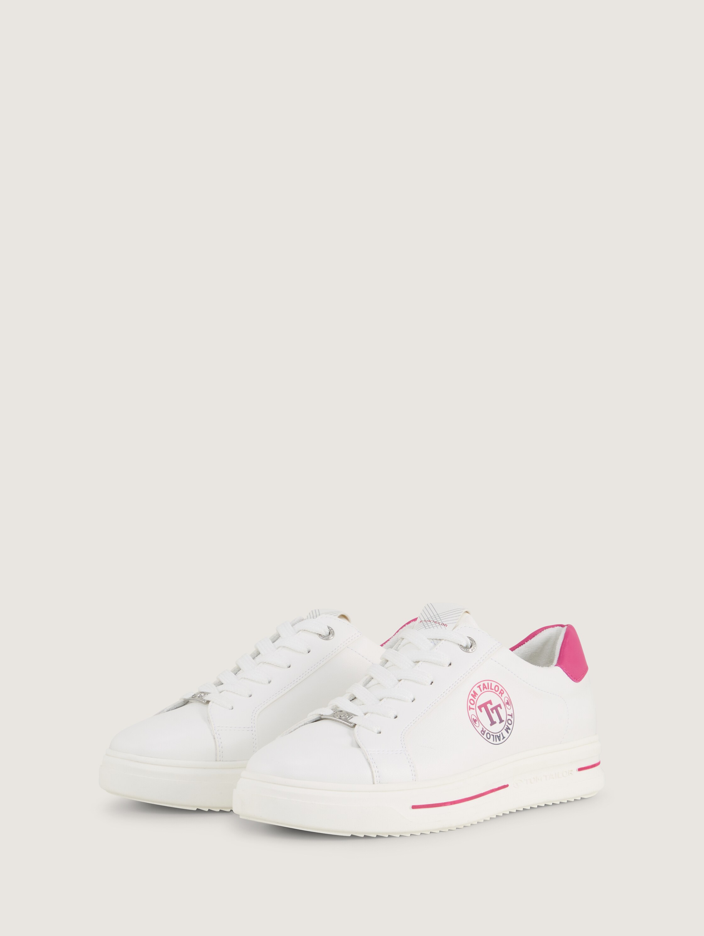 Sneaker mit Logo-Print - whitepink - 