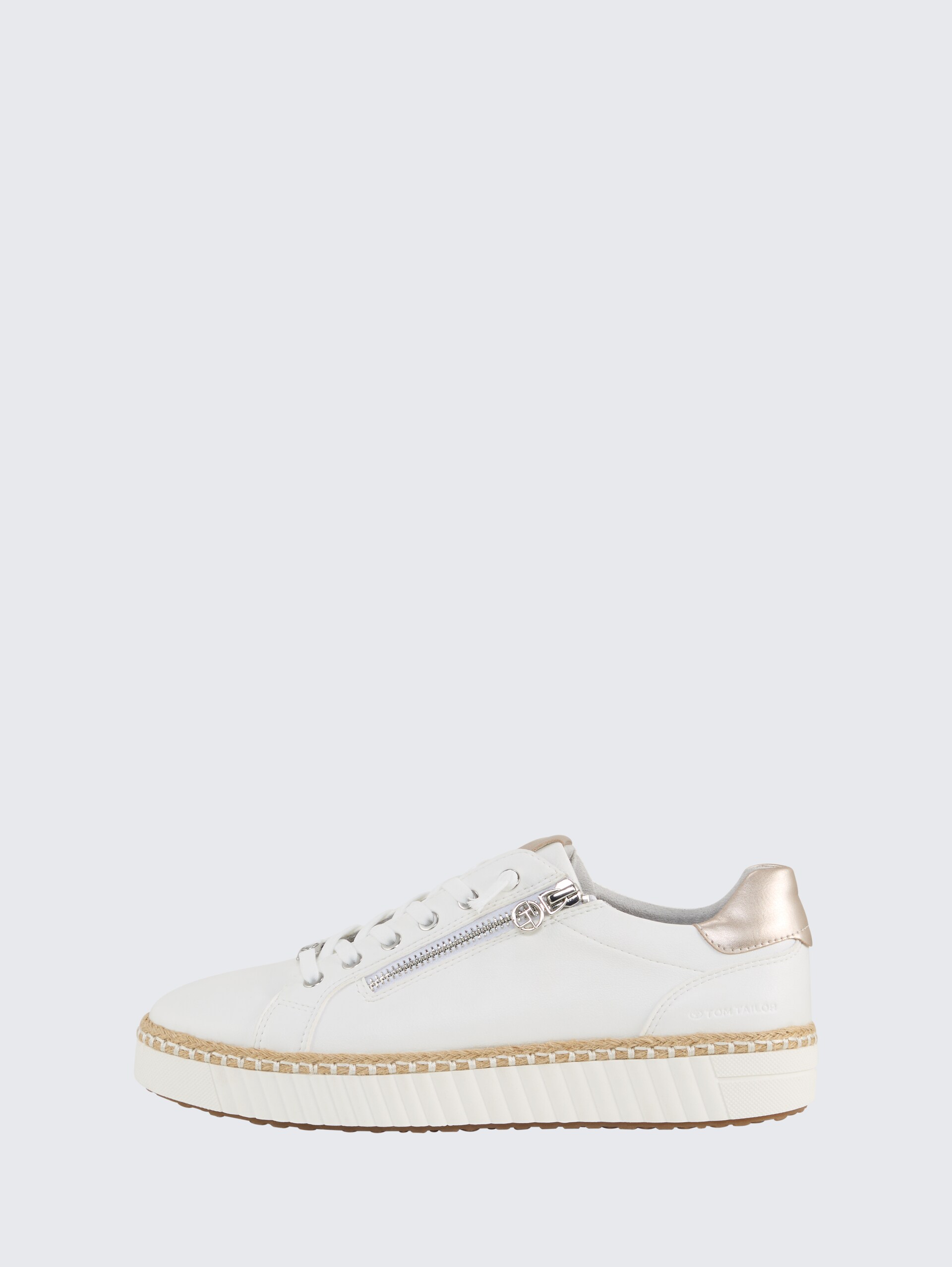 Sneaker mit Bast-Detail - white-marble - seitliche Produkt-Ansicht