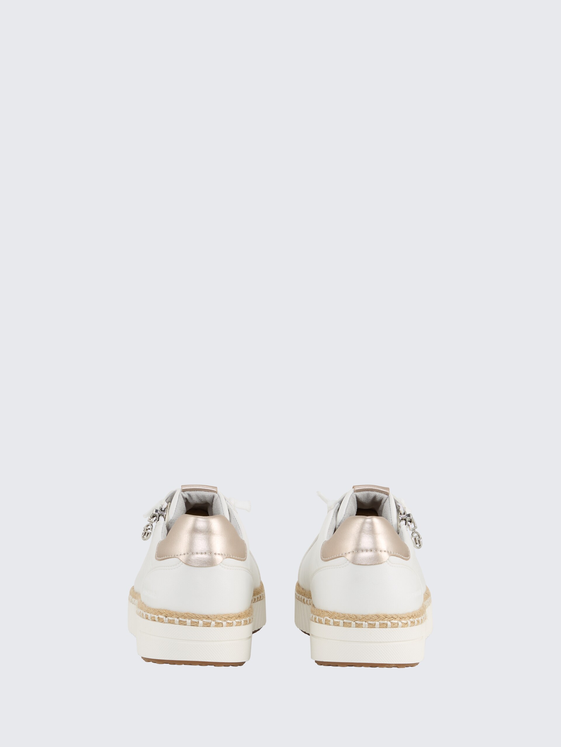 Sneaker mit Bast-Detail - white-marble - Produkt-Rückansicht