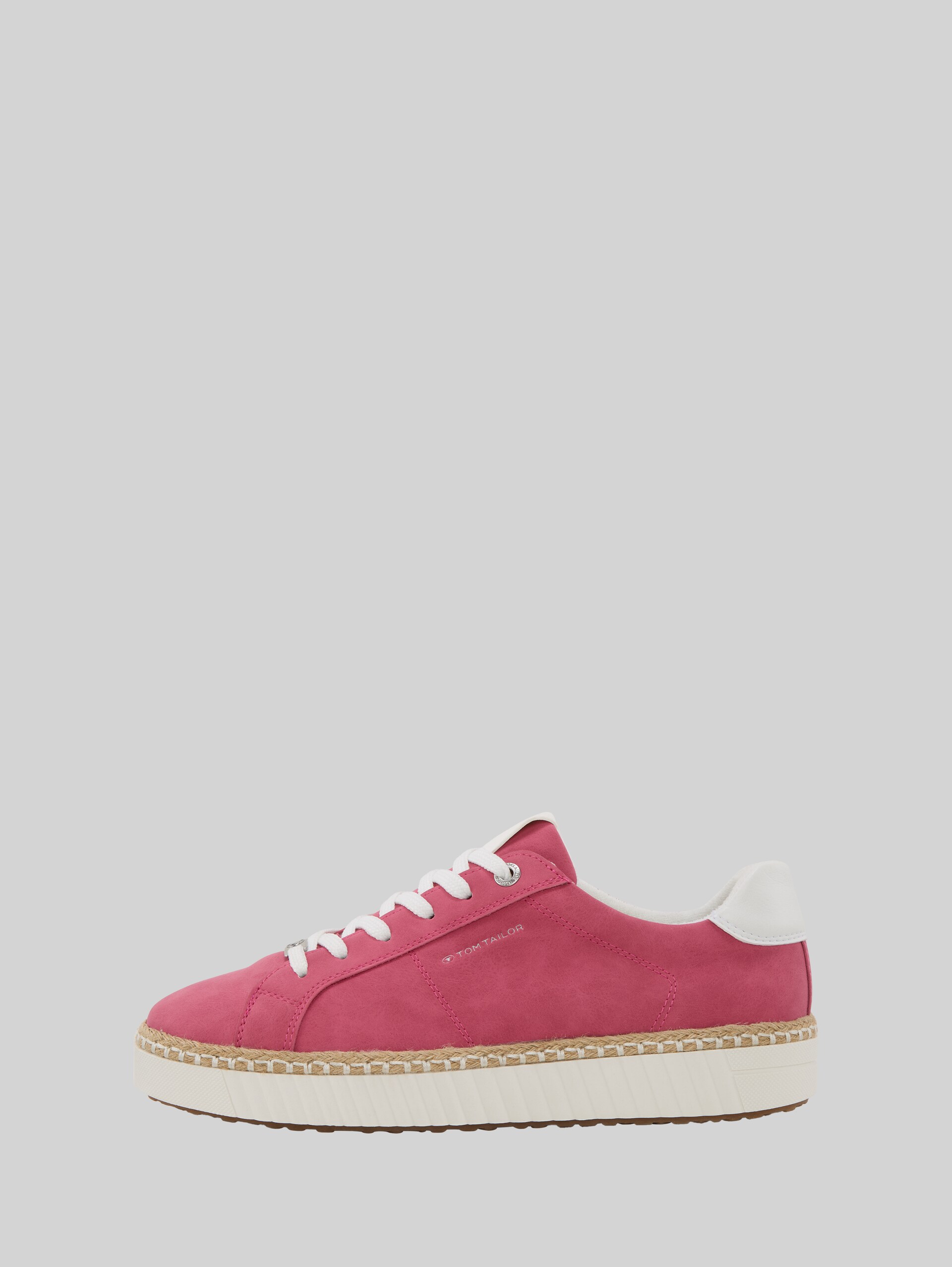 Sneaker mit Bast-Detail - pink - seitliche Produkt-Ansicht