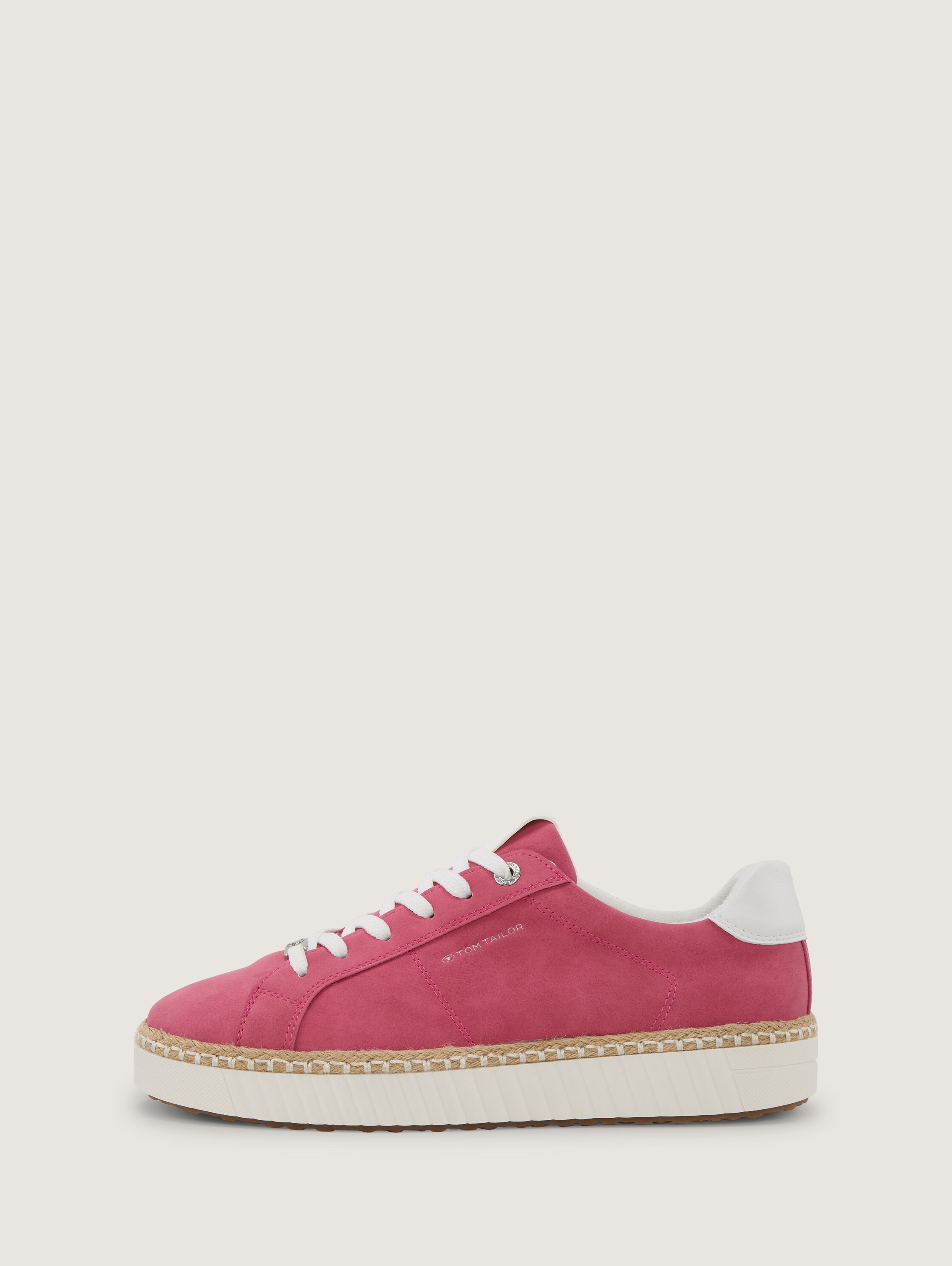 Sneaker mit Bast-Detail - pink - 