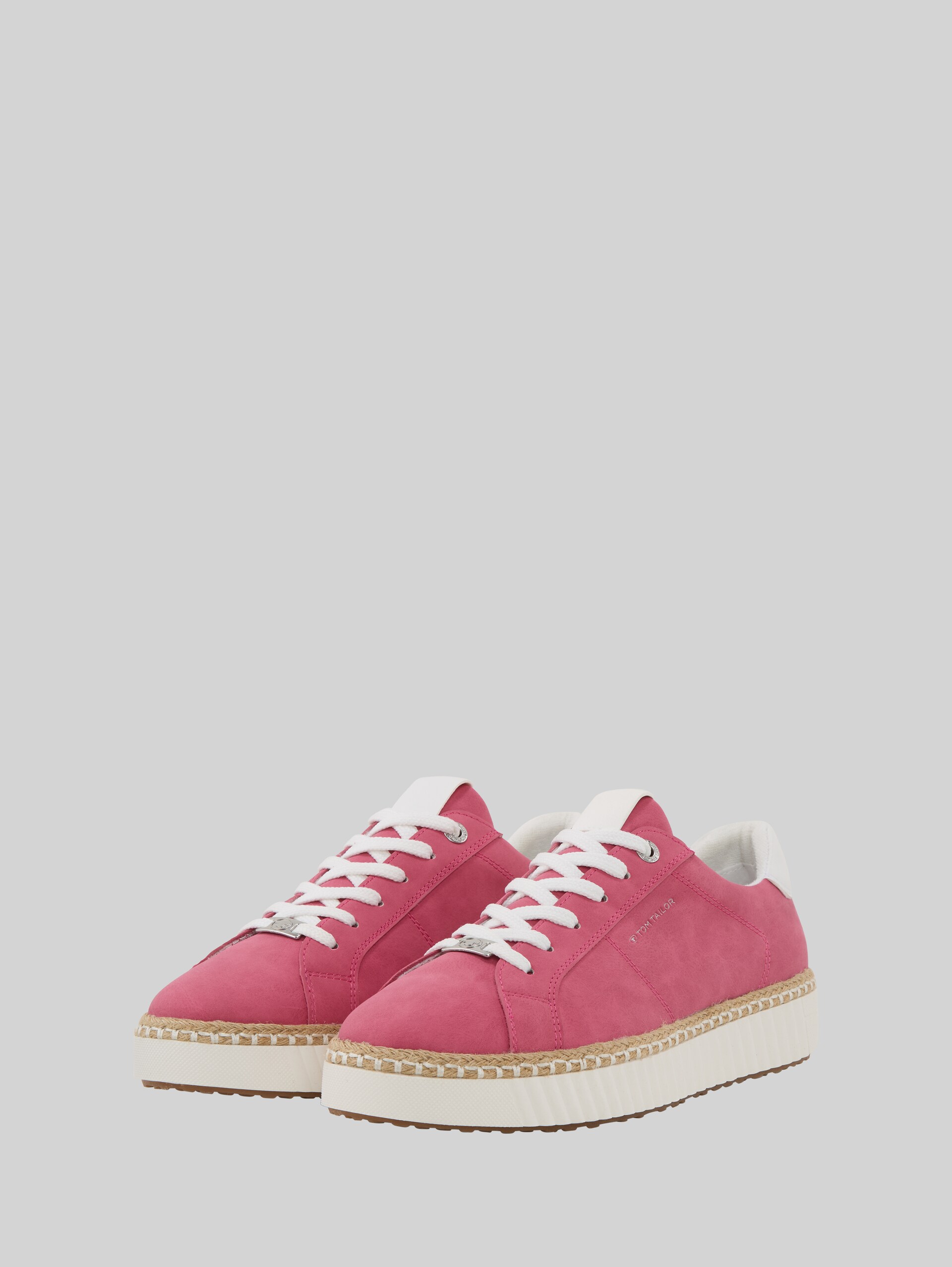 Sneaker mit Bast-Detail - pink - seitliche Produkt-Ansicht
