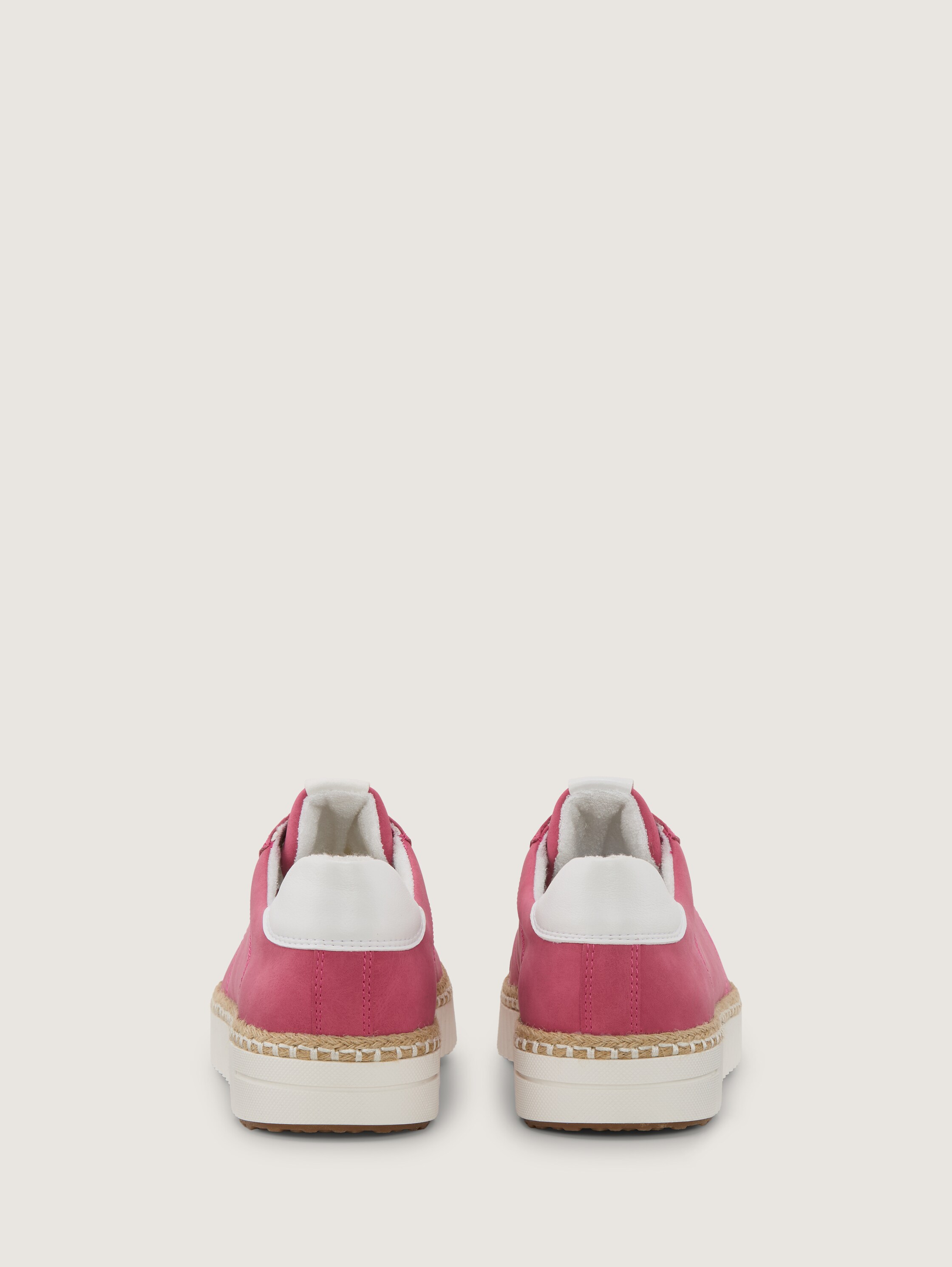 Sneaker mit Bast-Detail - pink - 