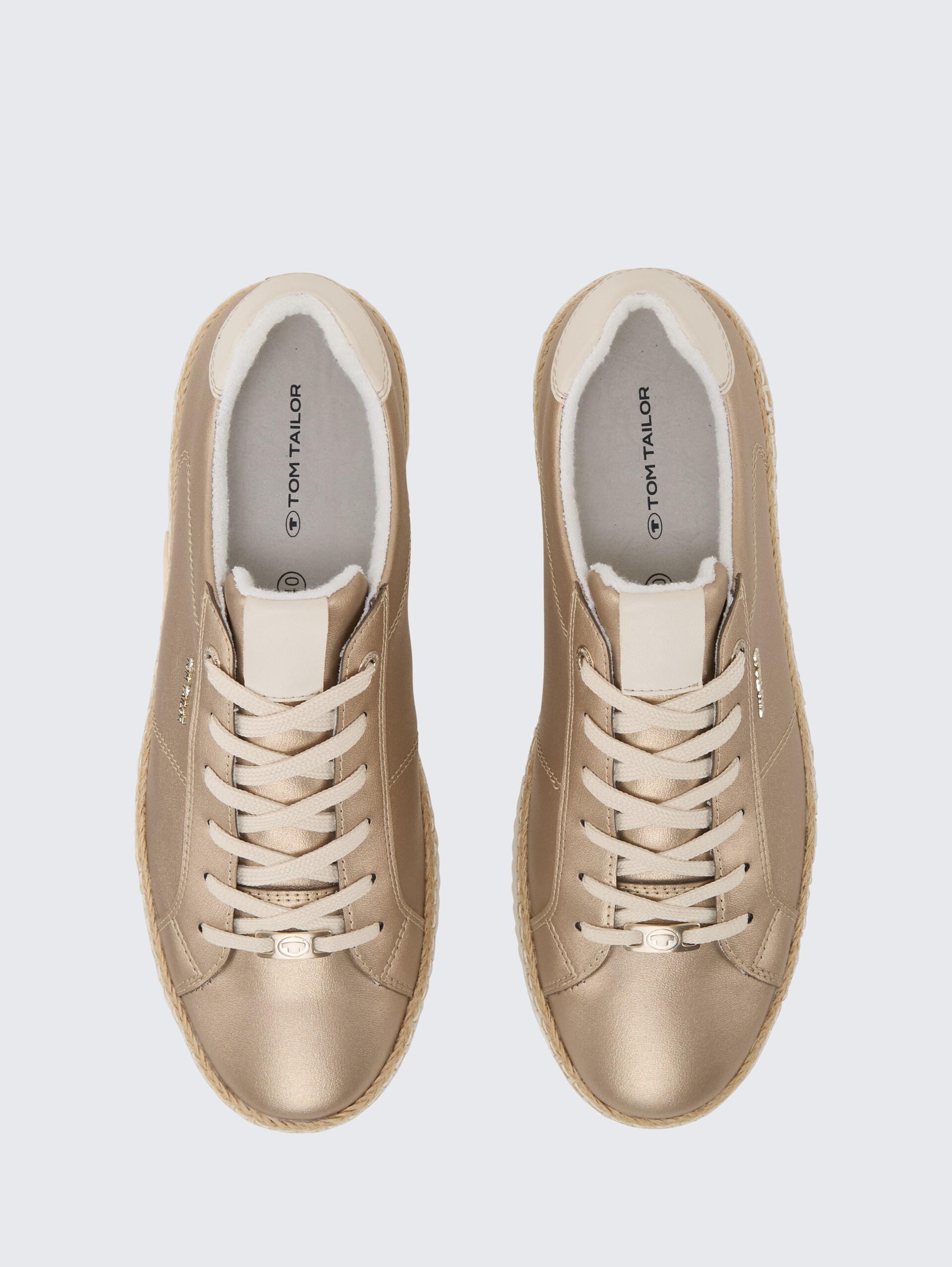 Sneaker im Metallic-Look - gold - Produkt-Ansicht von oben 
