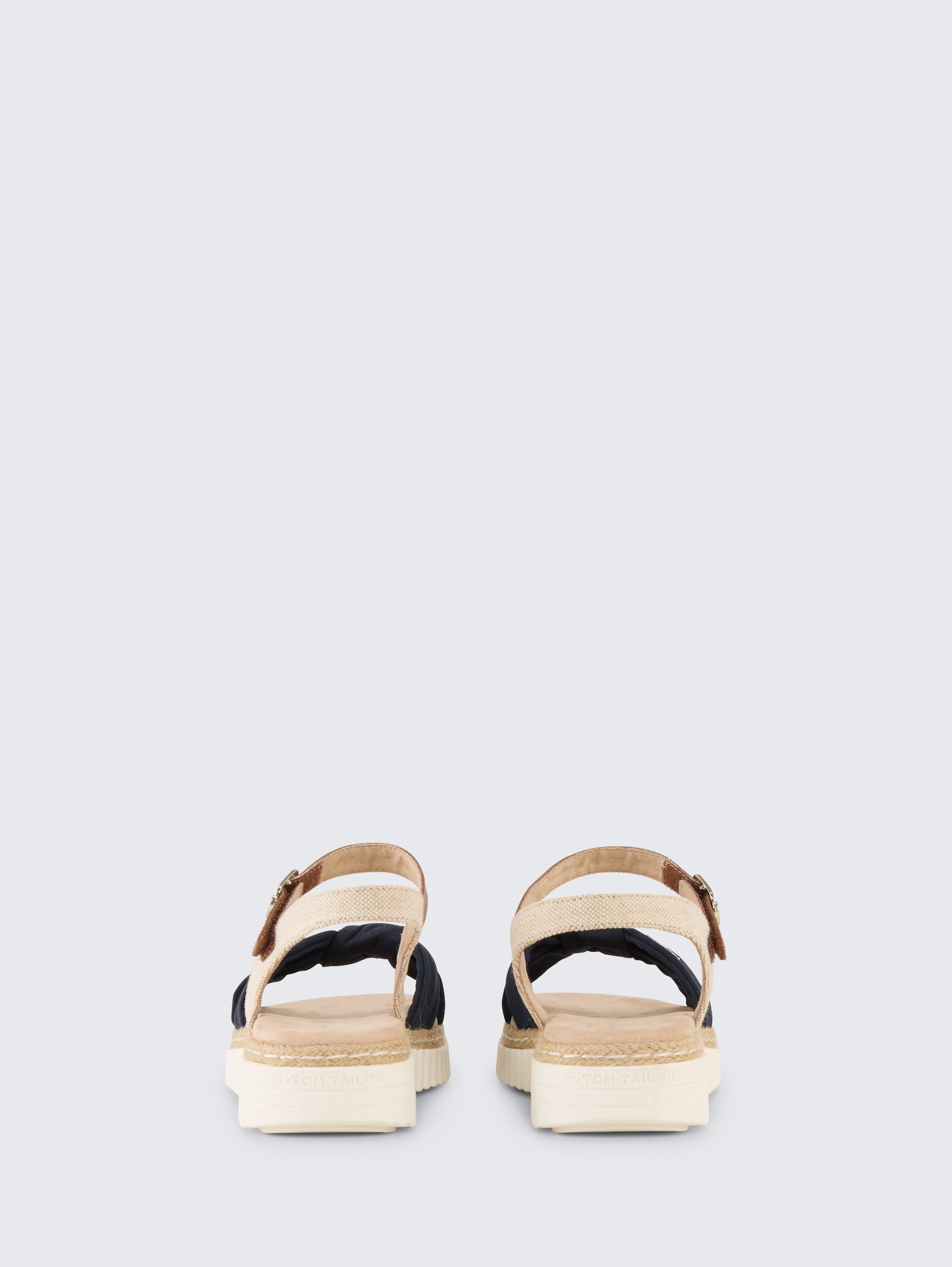 Sandalen mit Bast-Details - navy - Produkt-Rückansicht