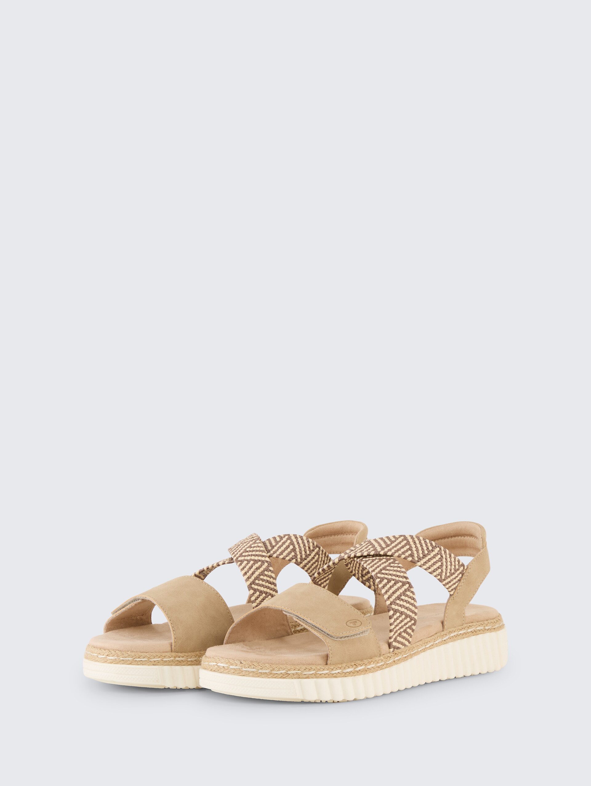 Sandalen mit Flecht-Detail - sand - seitliche Produkt-Ansicht
