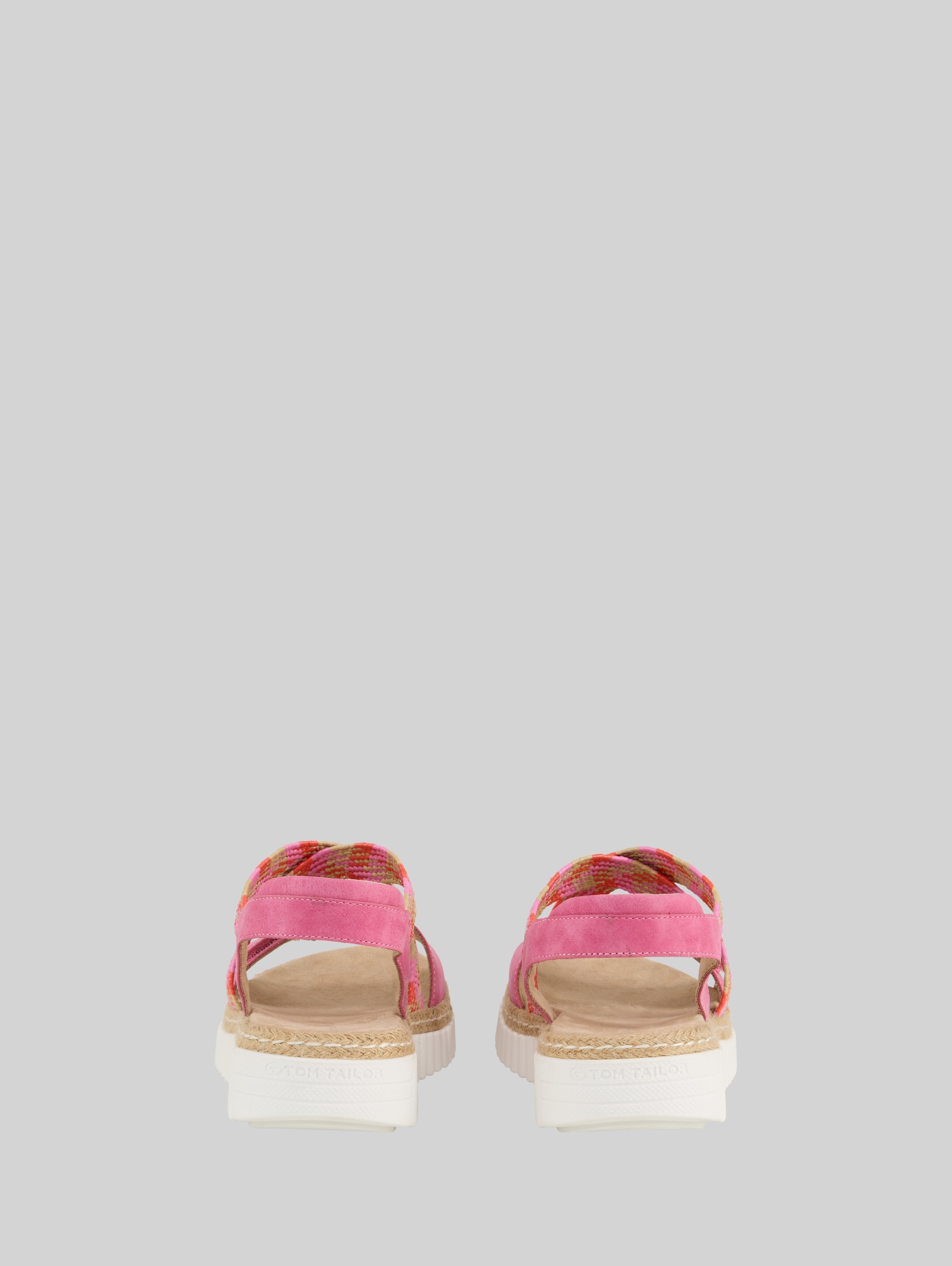 Sandalen mit Flecht-Detail - pink - Produkt-Rückansicht
