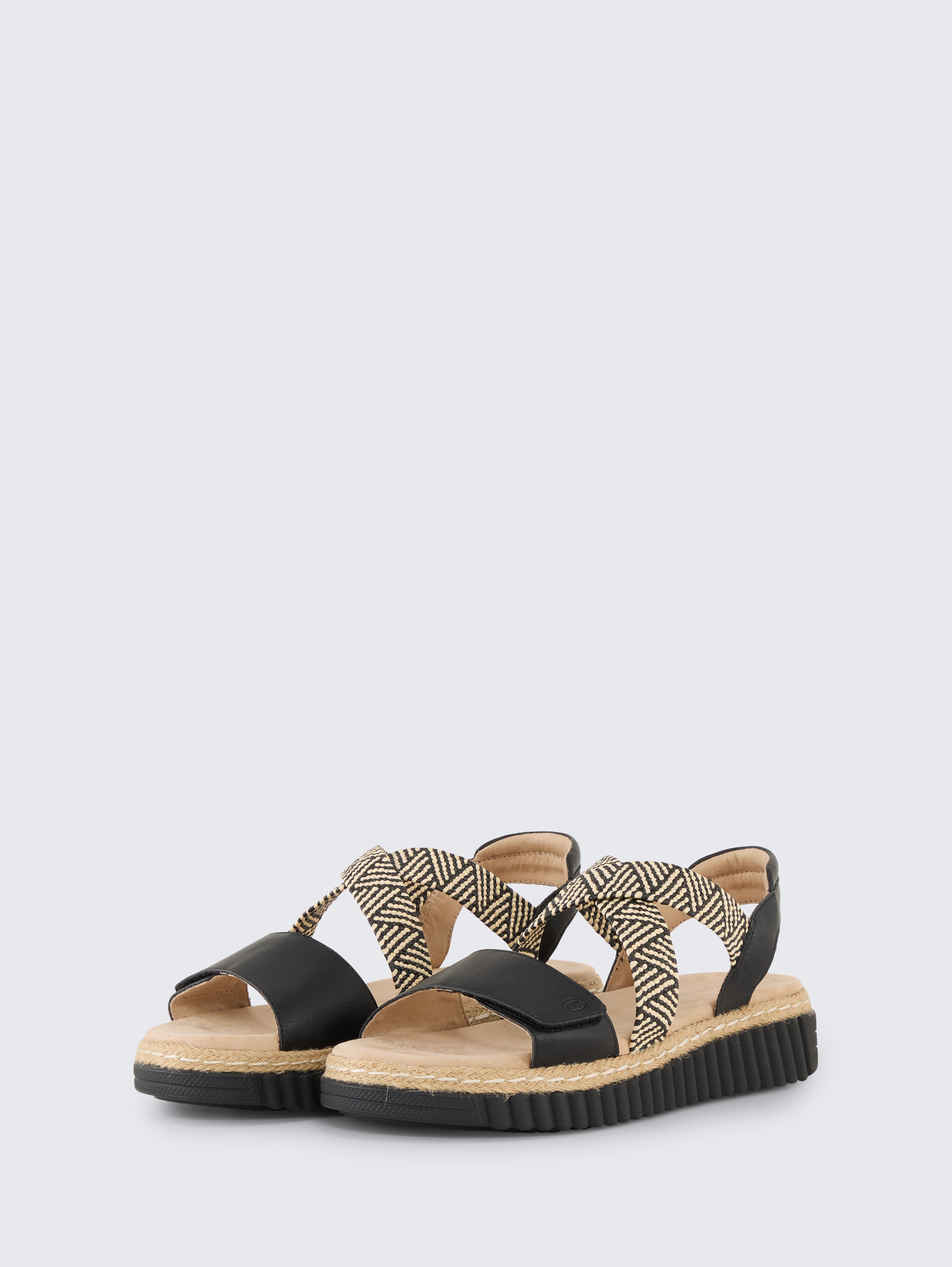 Sandalen mit Flecht-Detail von Women, black