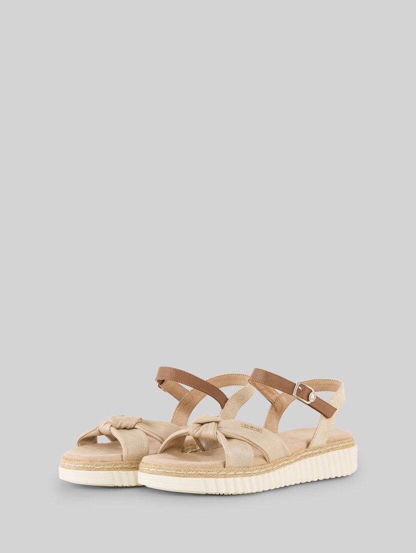 Sandalen mit Bast-Details von Women, gold