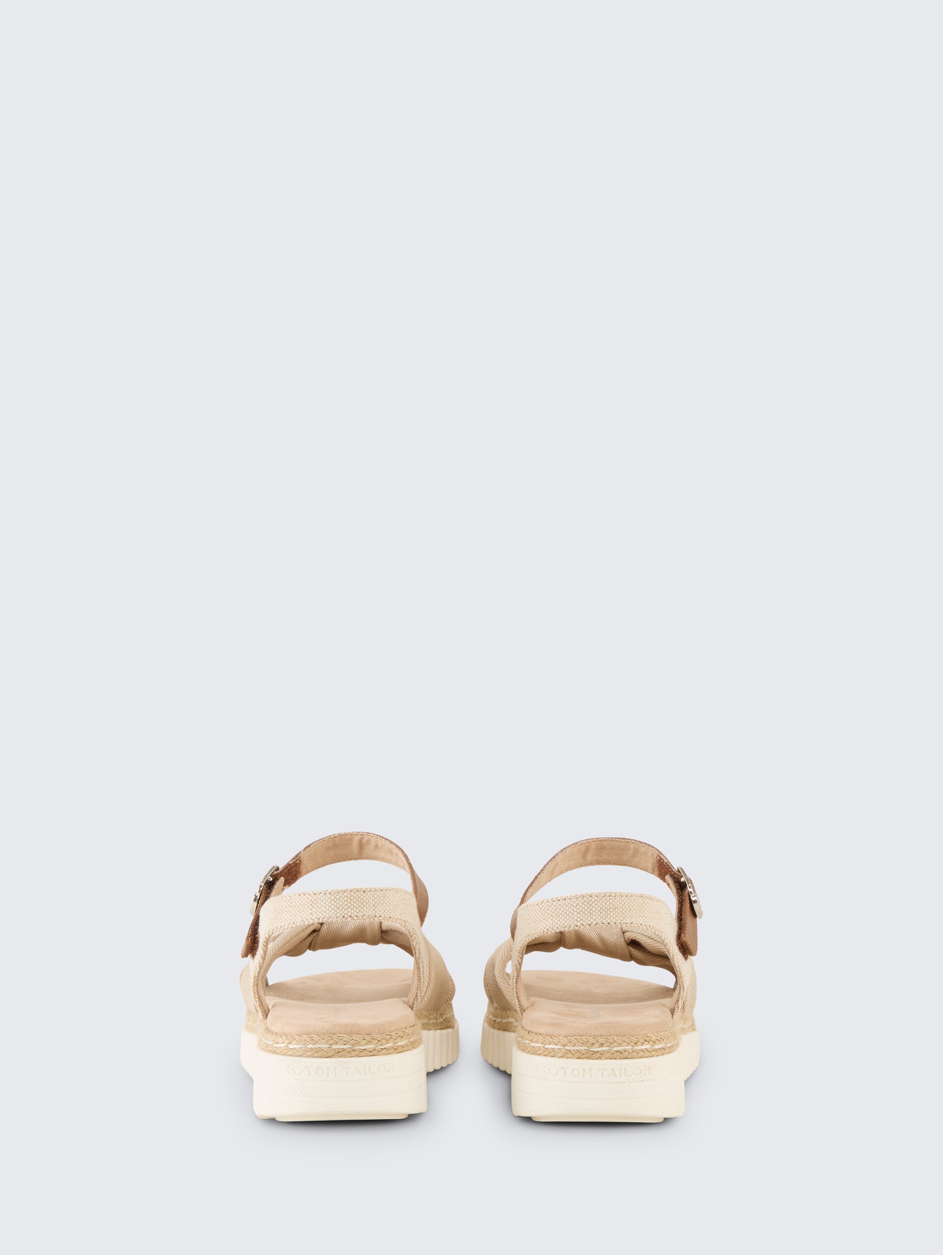 Sandalen mit Bast-Details - gold - Produkt-Rückansicht