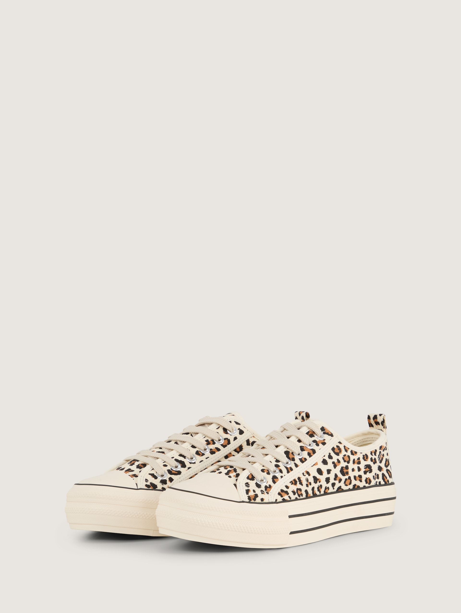 Sneaker mit Plateau - offwhite-multi - seitliche Produkt-Ansicht