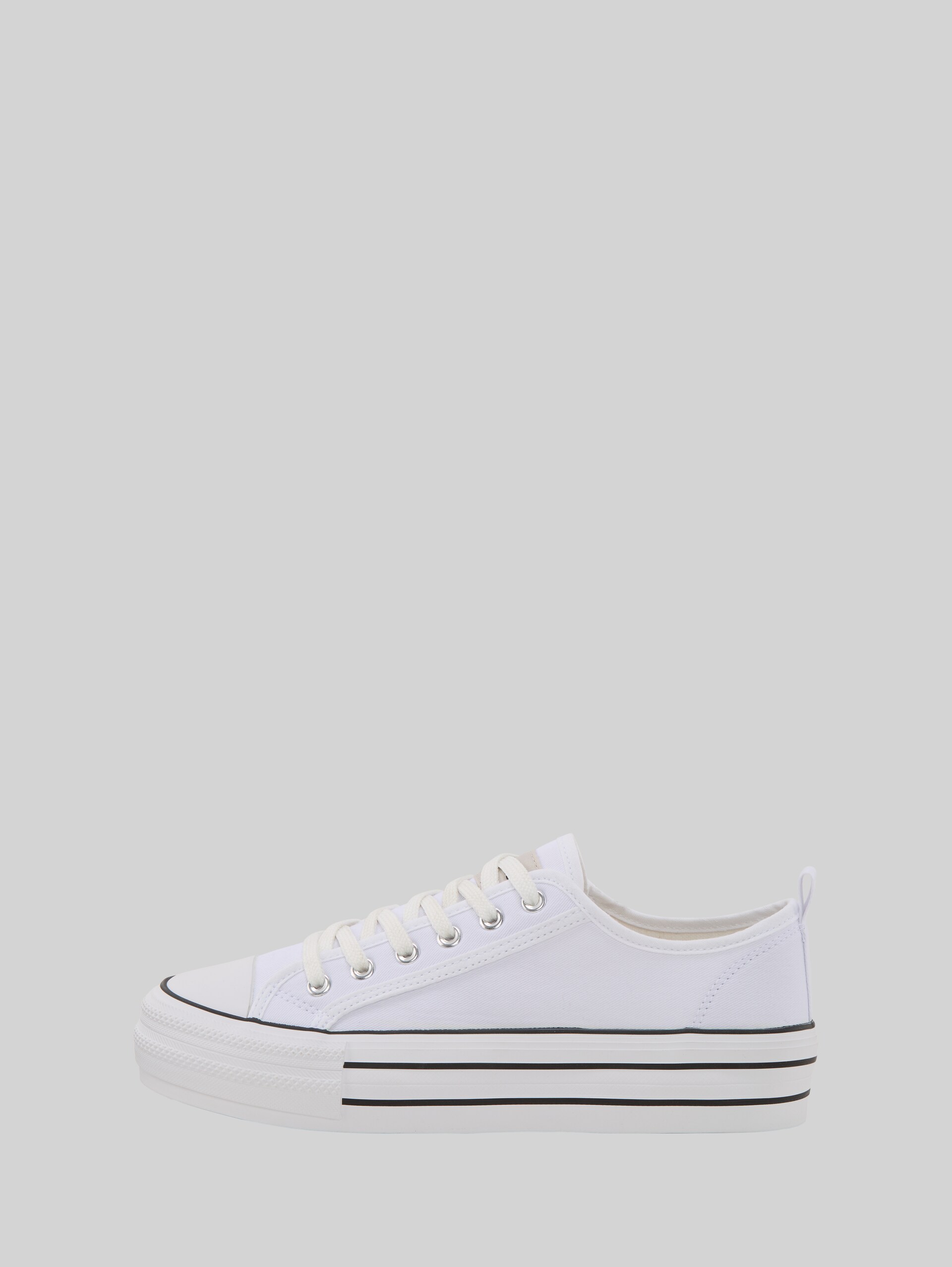 Sneaker mit Plateau - white - seitliche Produkt-Ansicht