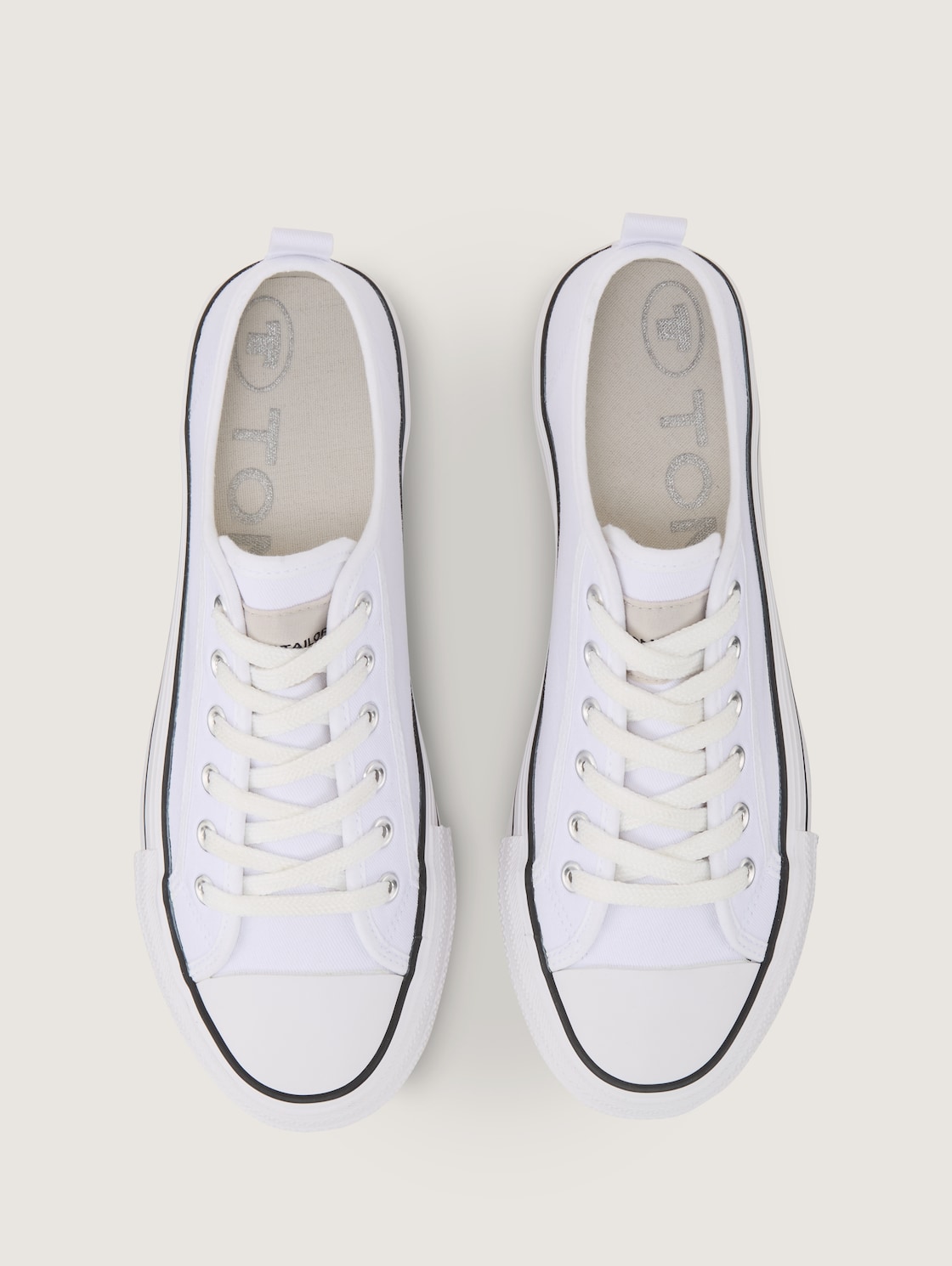 Sneaker mit Plateau - white - Produkt-Ansicht von oben 