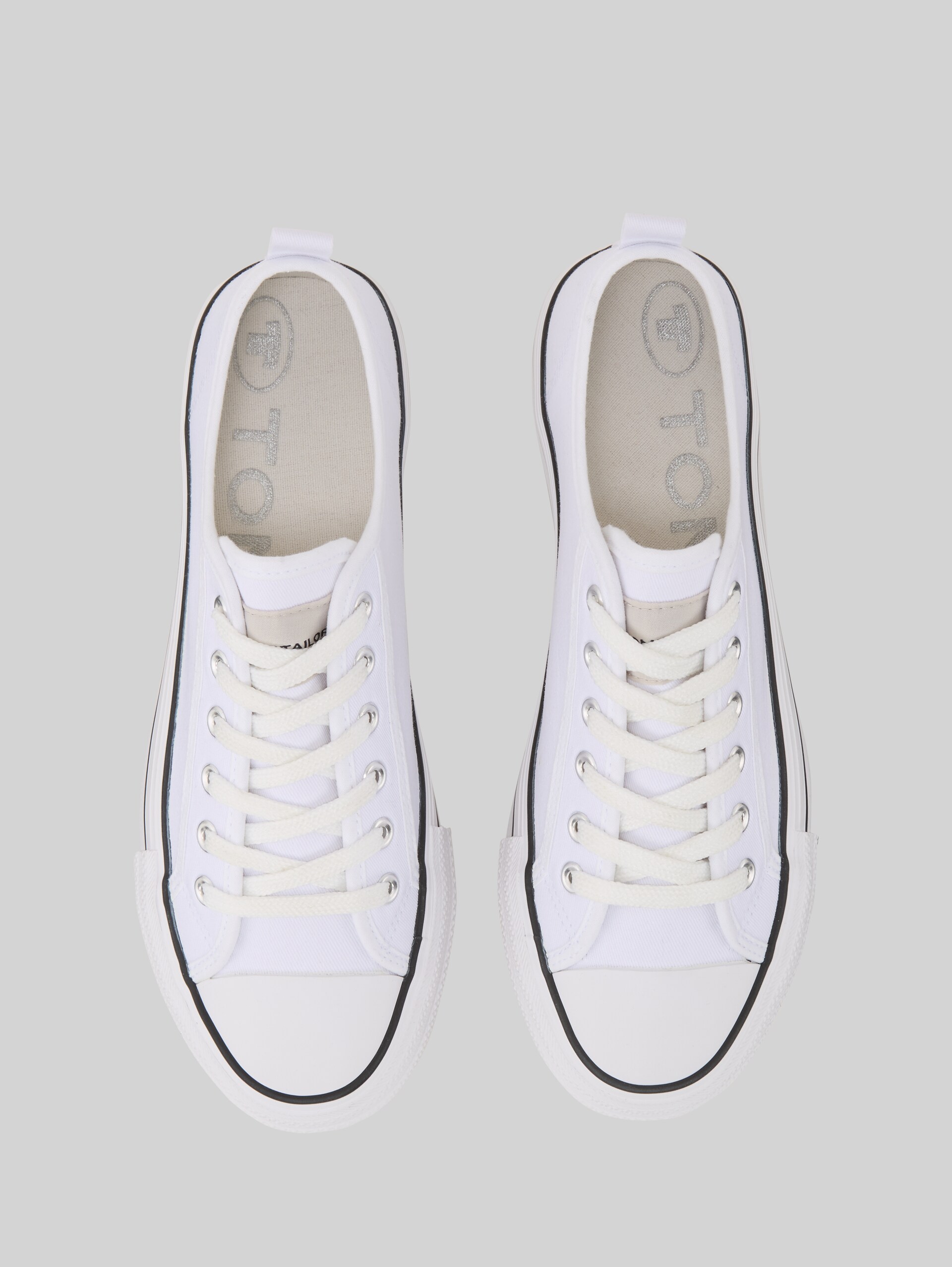 Sneaker mit Plateau - white - Produkt-Ansicht von oben 
