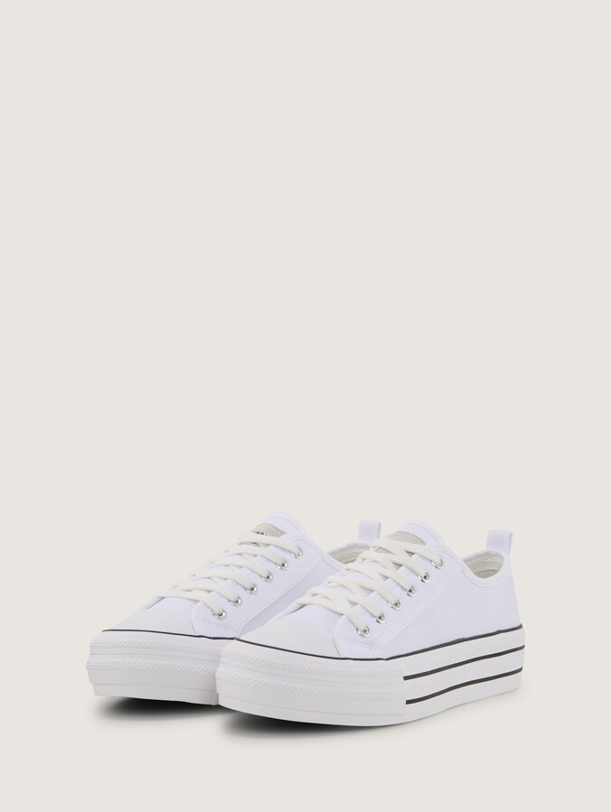 Trainers met platform door Women, white