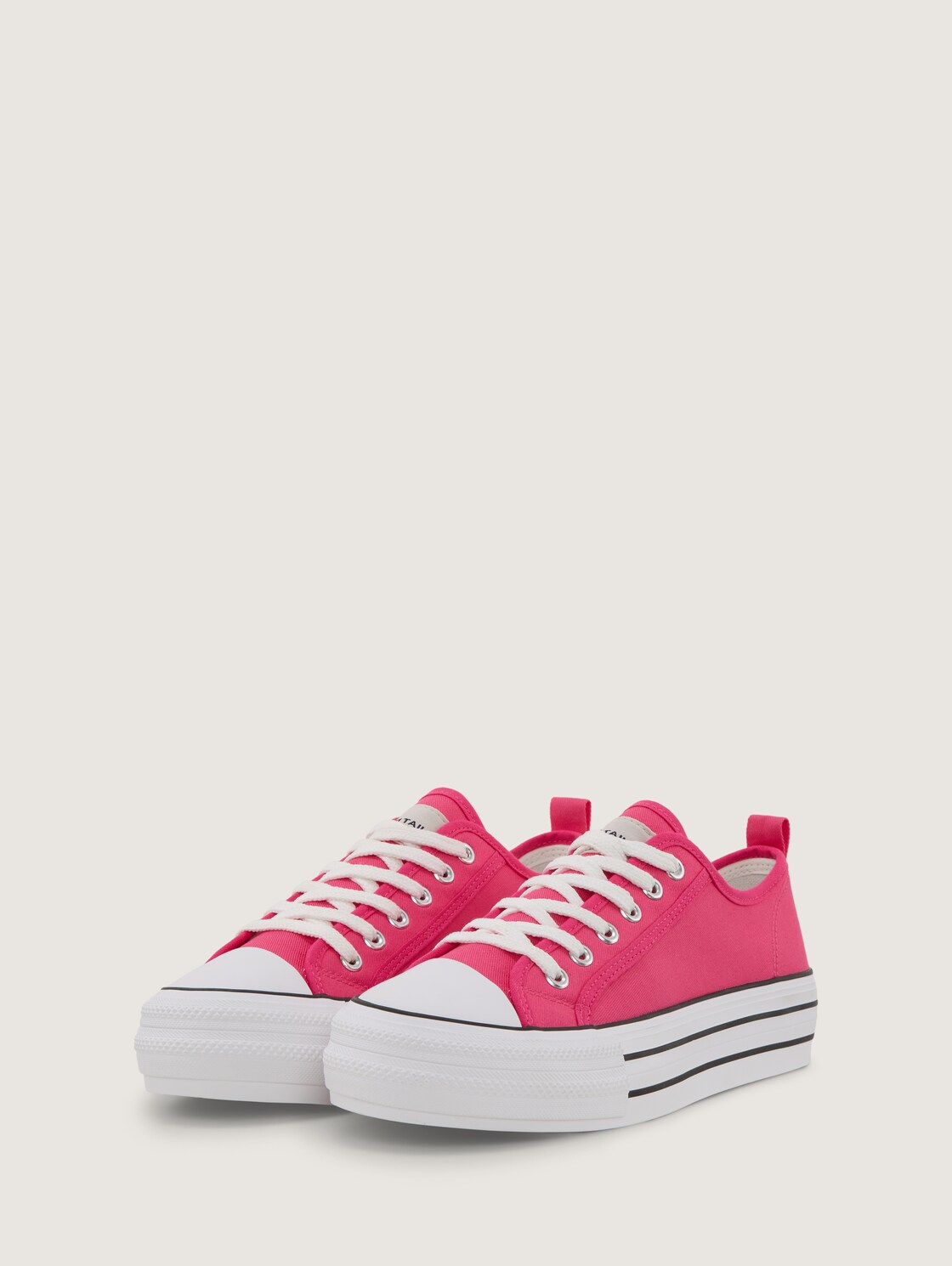 Sneaker mit Plateau - pink - seitliche Produkt-Ansicht