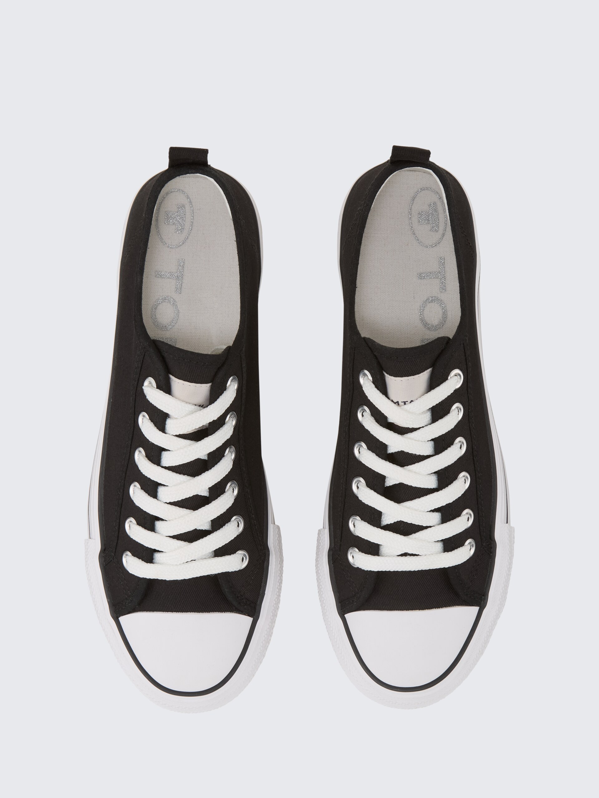 Sneaker mit Plateau - black - Produkt-Ansicht von oben 