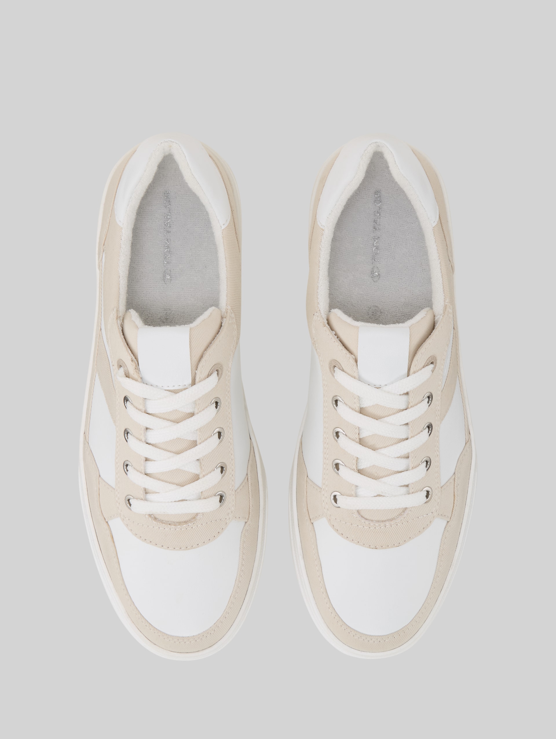 Sneaker mit Colour-Blocking - offwhite - Produkt-Ansicht von oben 