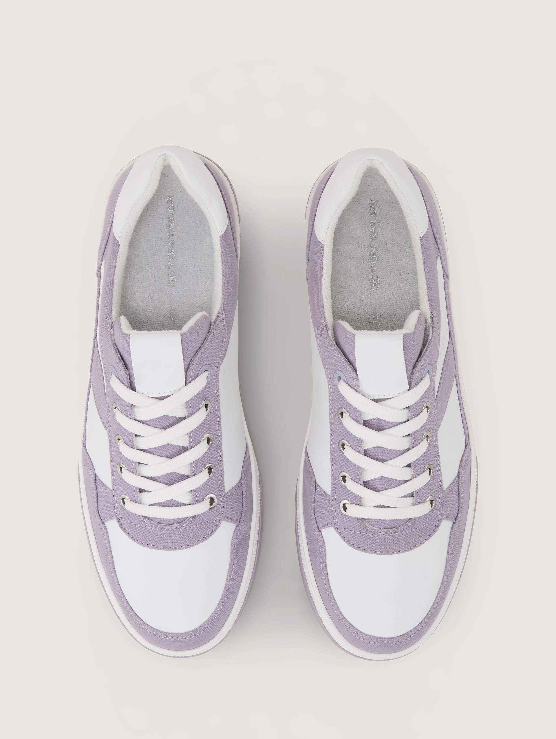 Sneakers met colourblocking - flieder - Bovenaanzicht product 